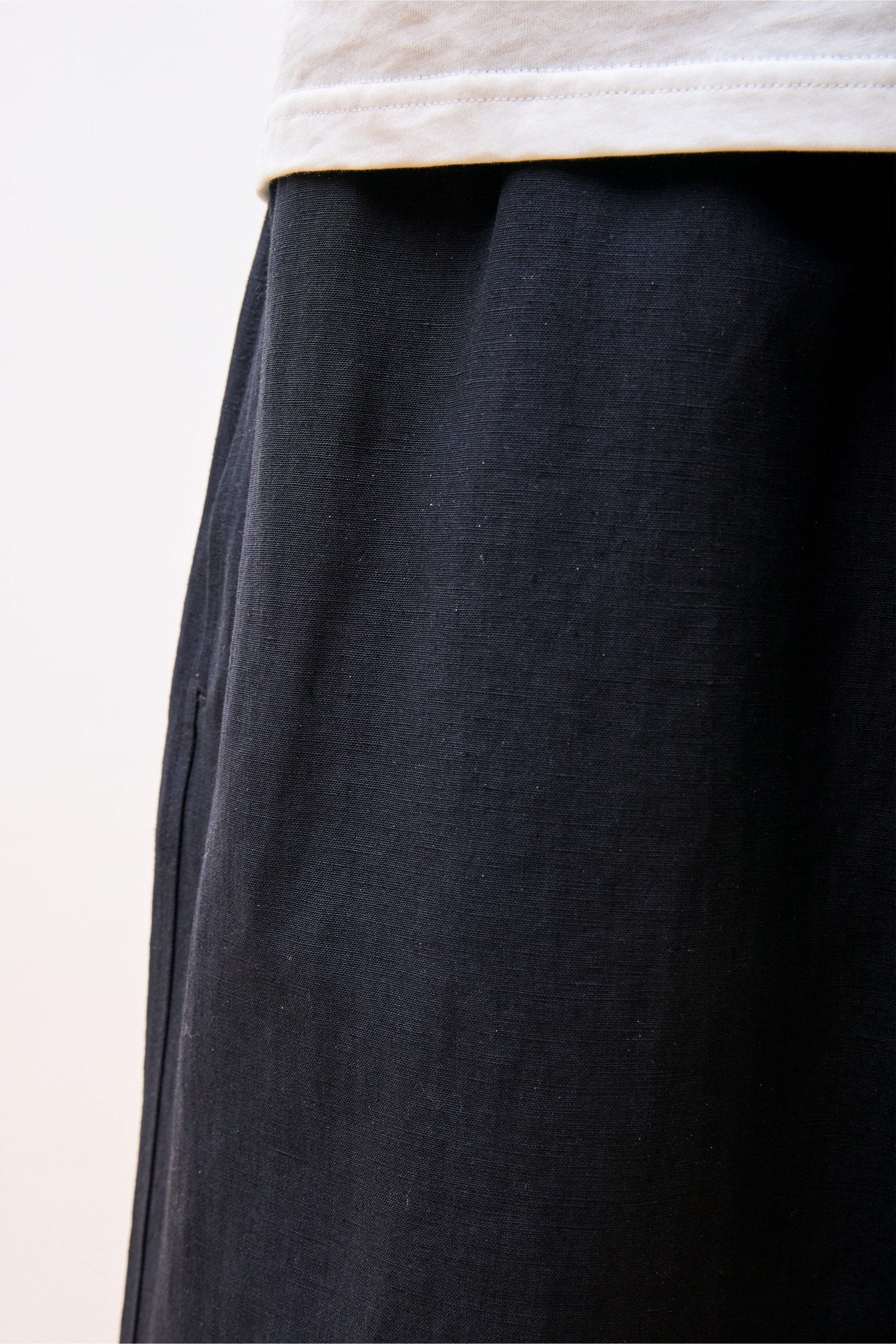Starboard Wool Linen Shorts Darkest Navy