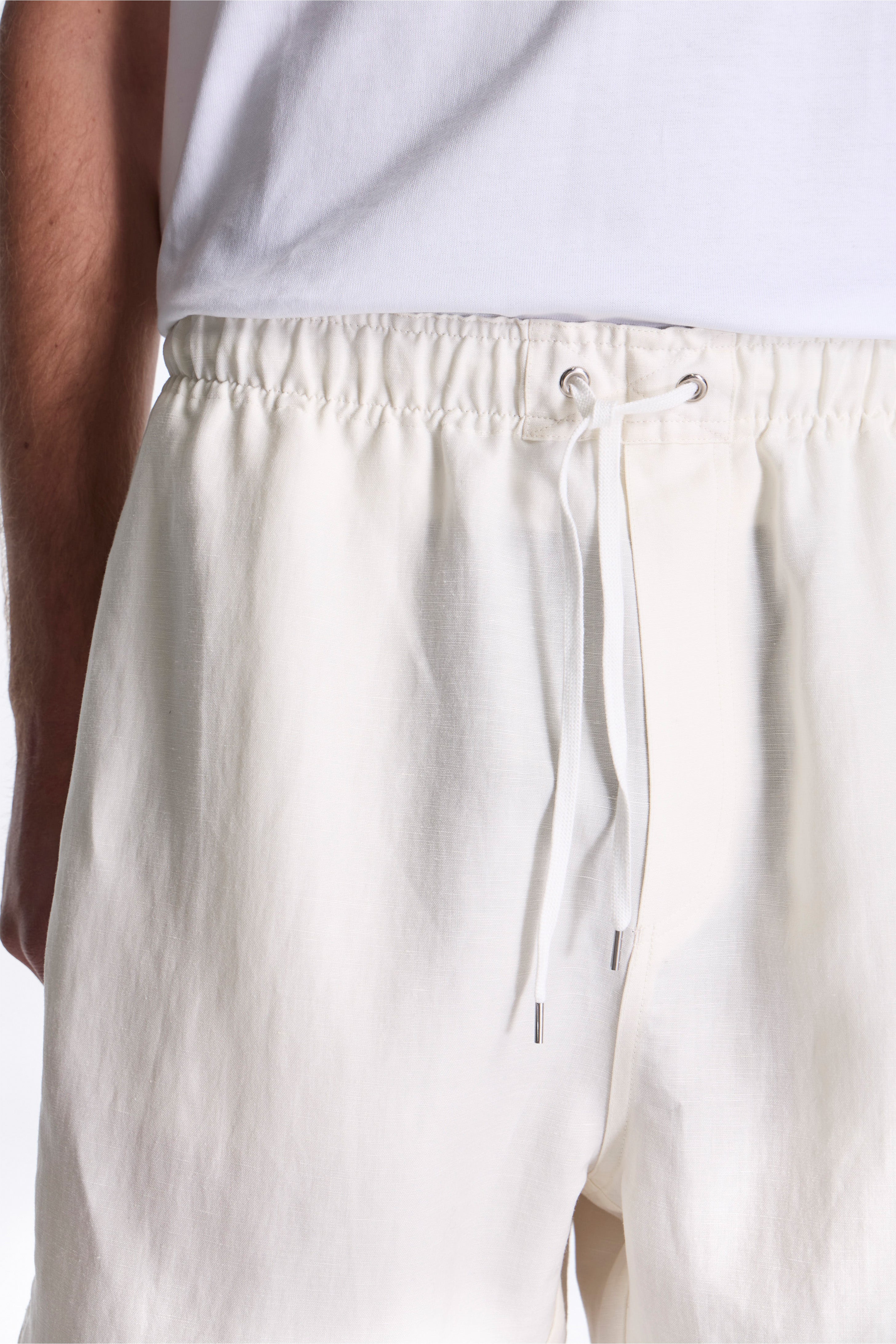 Starboard Wool Linen Shorts Parchment