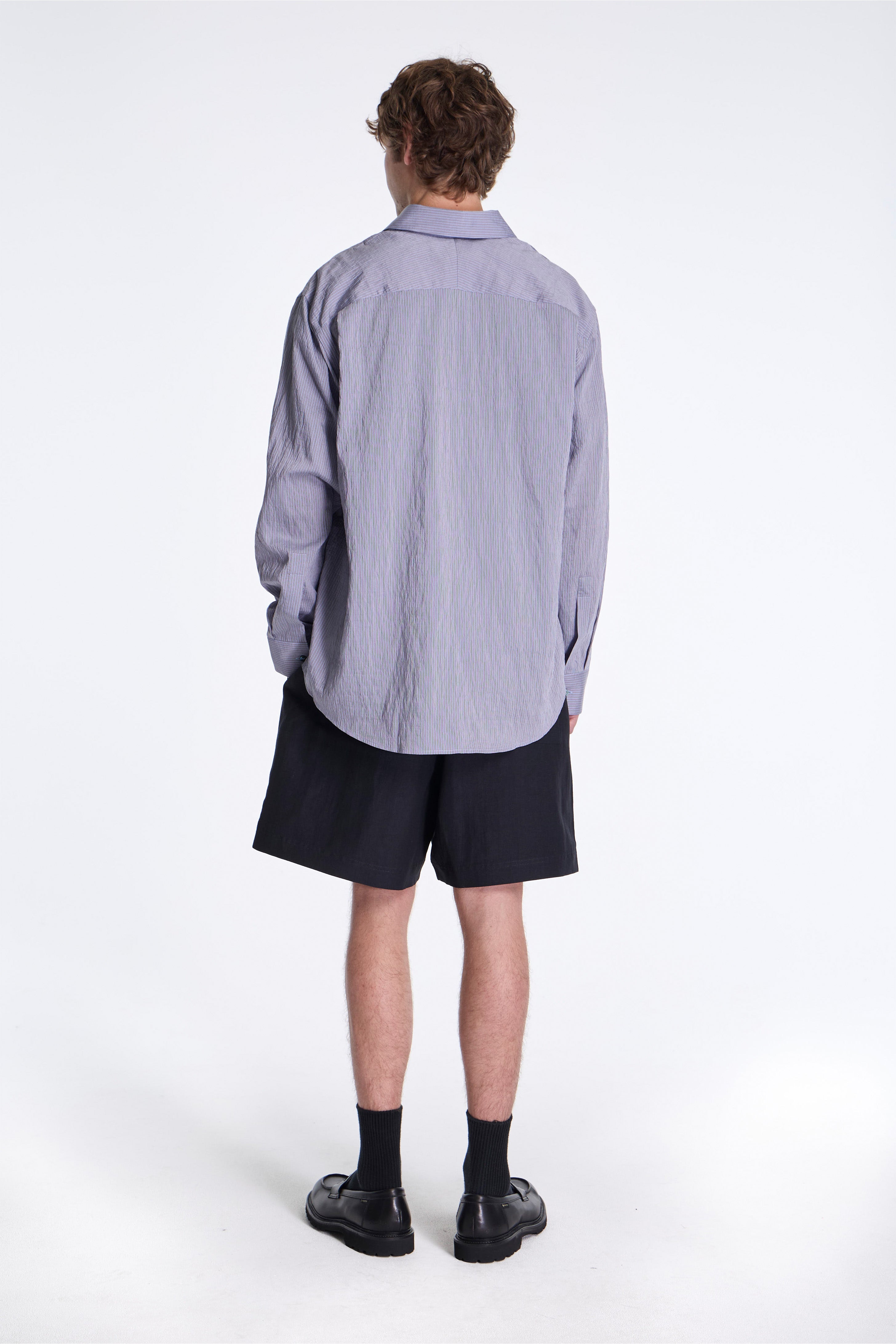 View Pencil Stripe Shirt Lilac Stripe