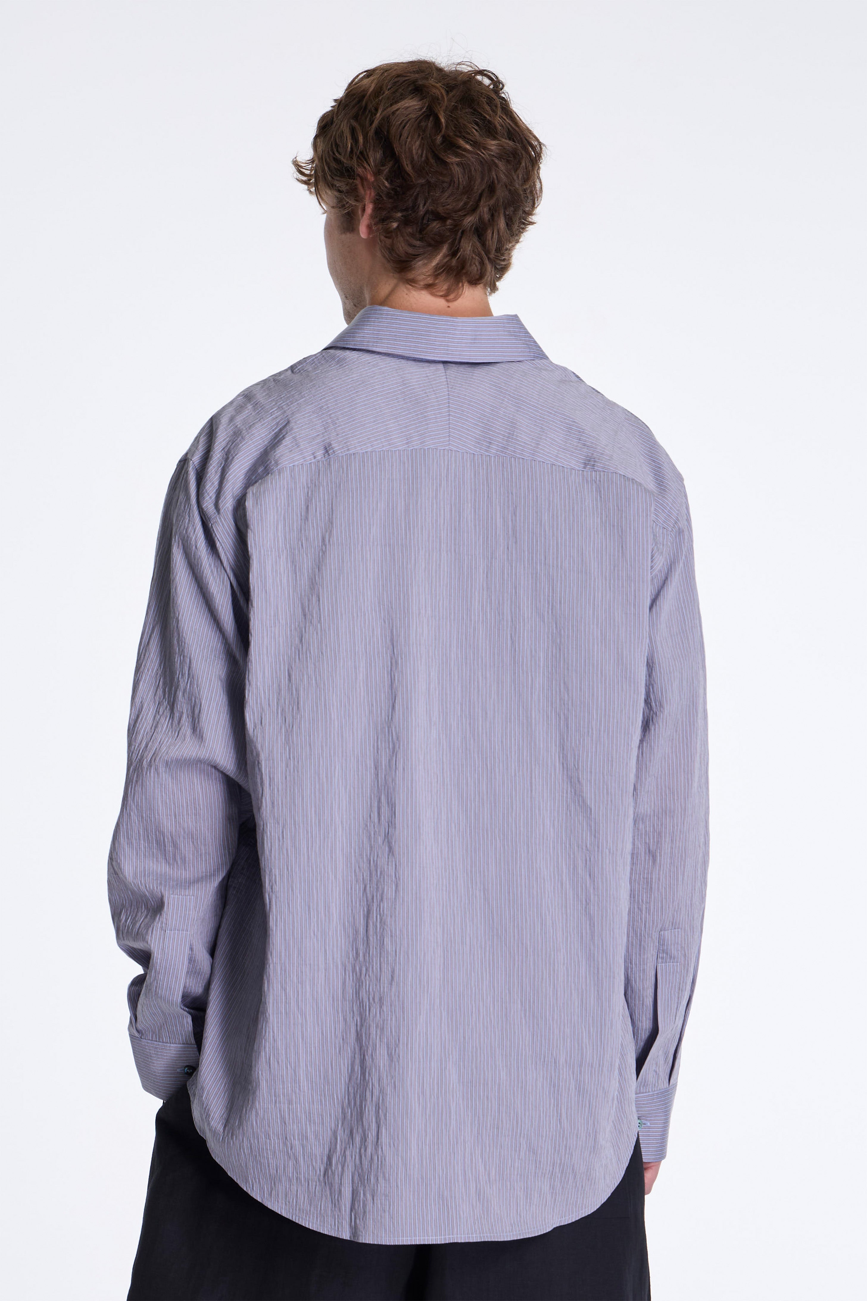 View Pencil Stripe Shirt Lilac Stripe