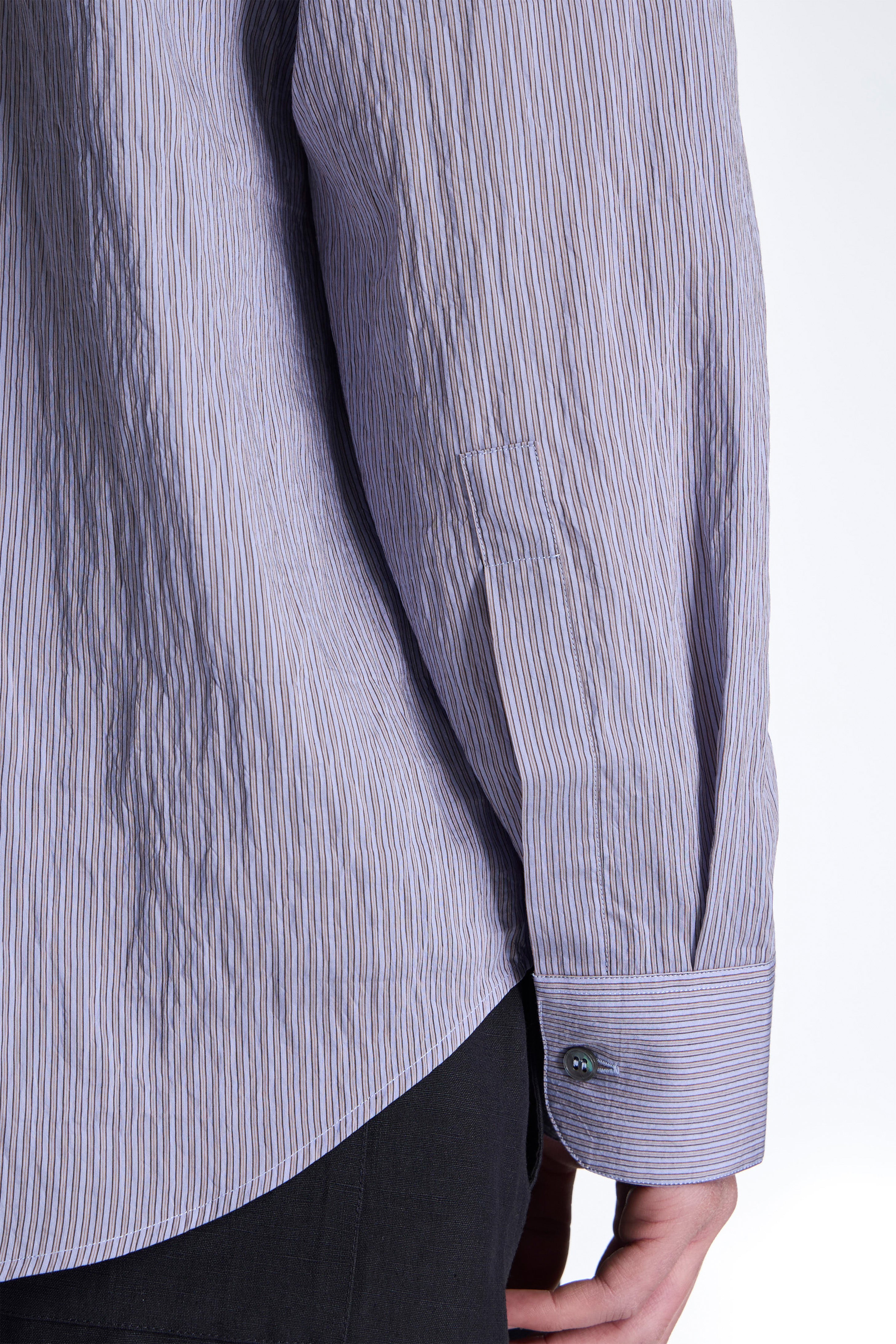 View Pencil Stripe Shirt Lilac Stripe