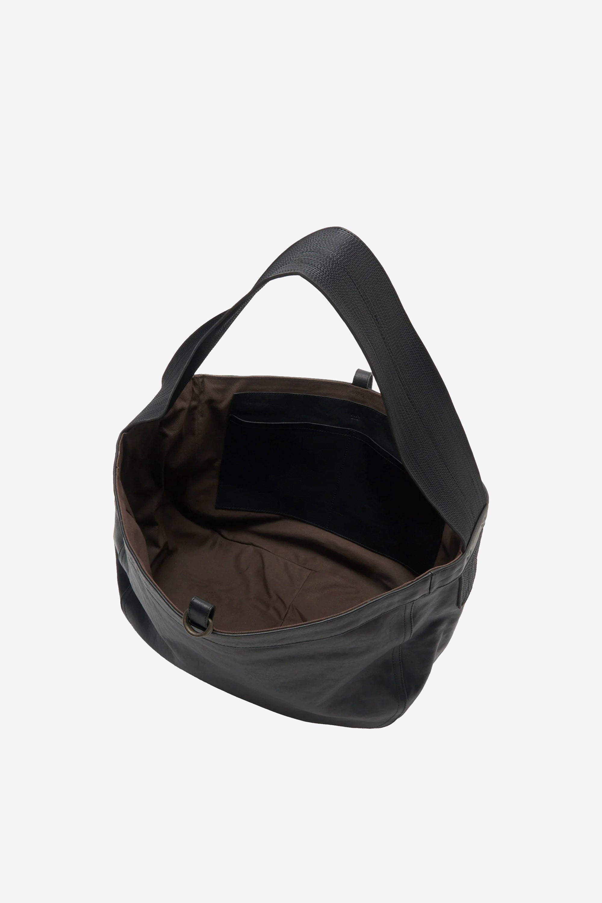 LOT.004 Newsboy Bag Black Leather