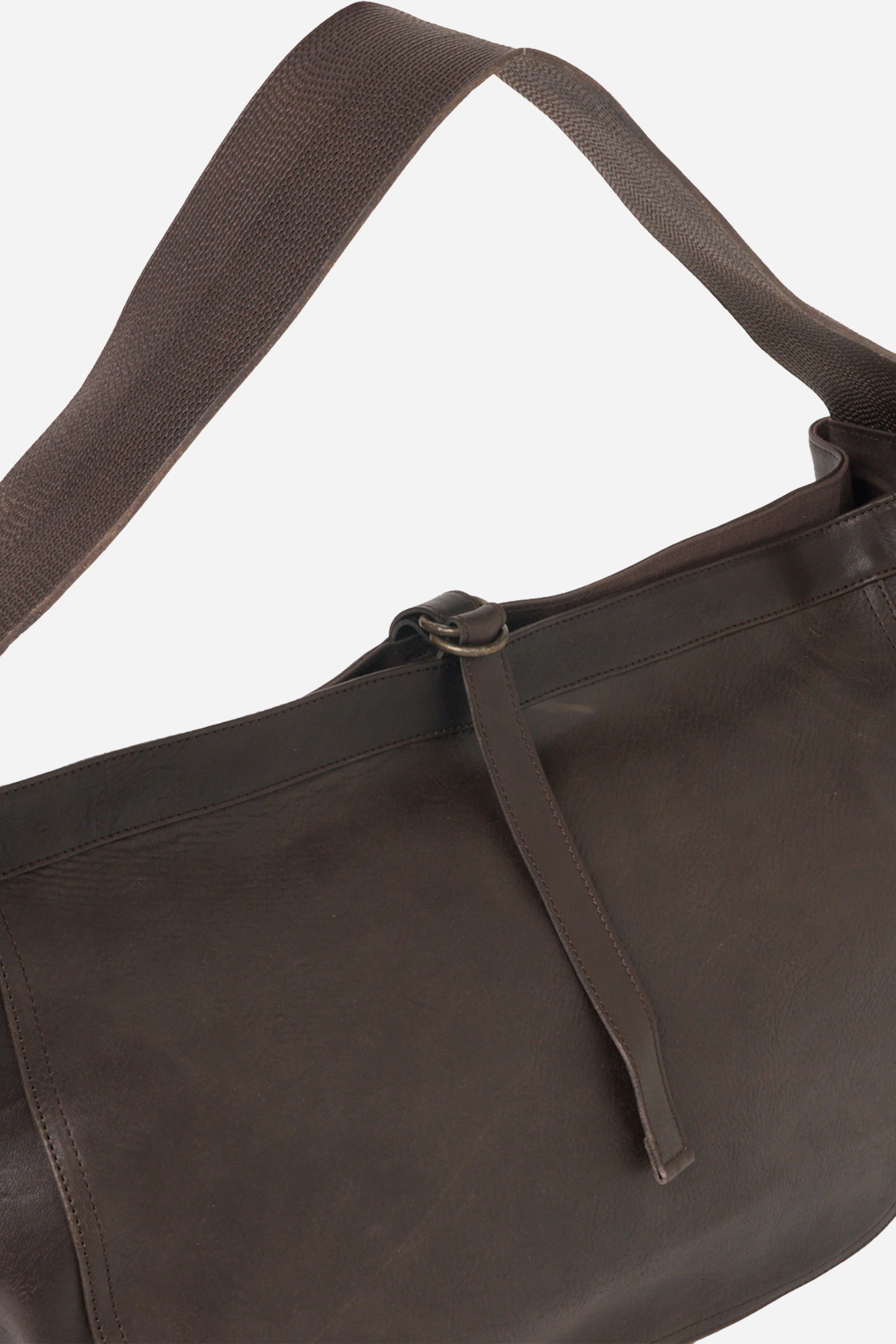 Lot.004 Newsboy Bag Brown Leather