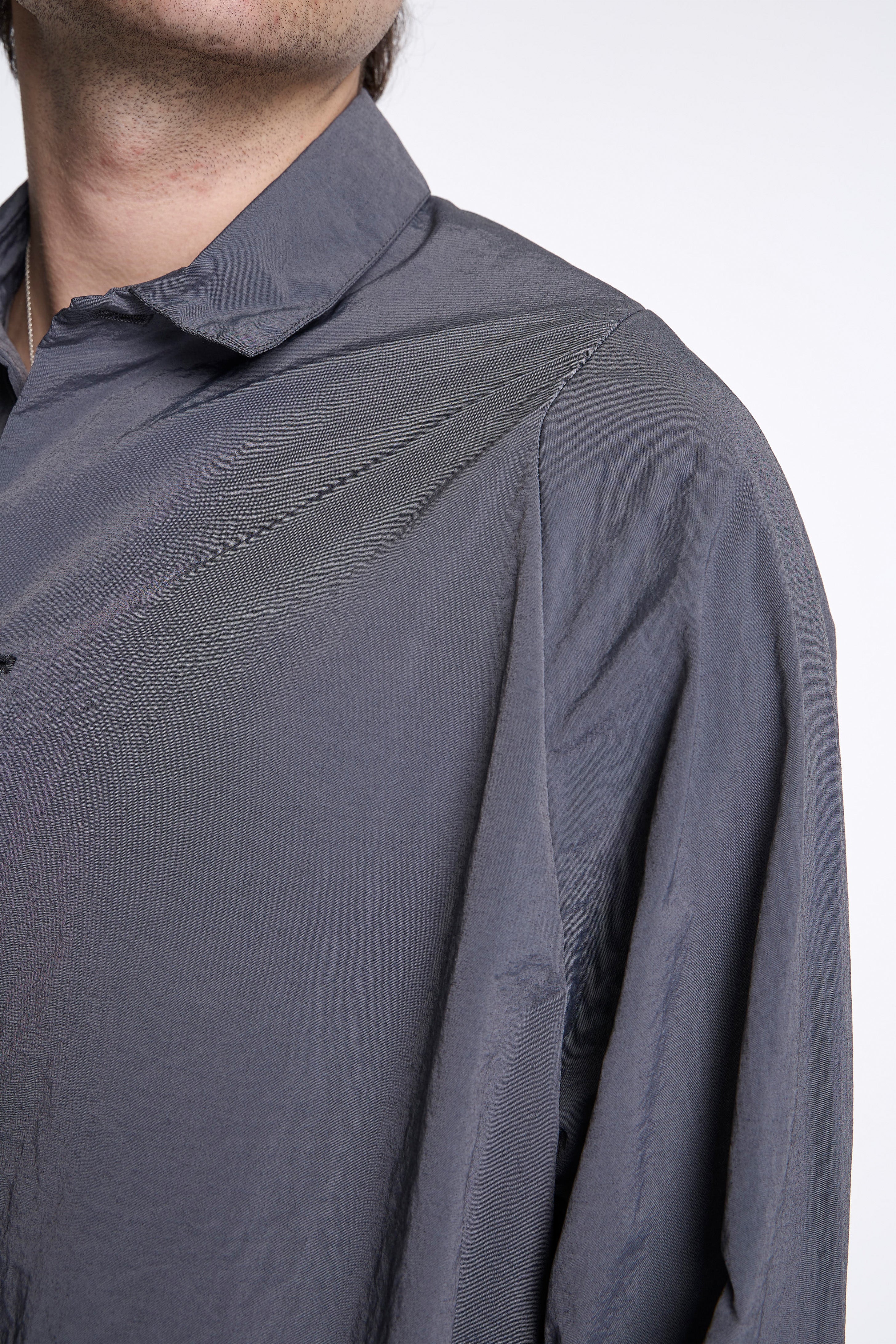 Wide Shirt Packable Gray