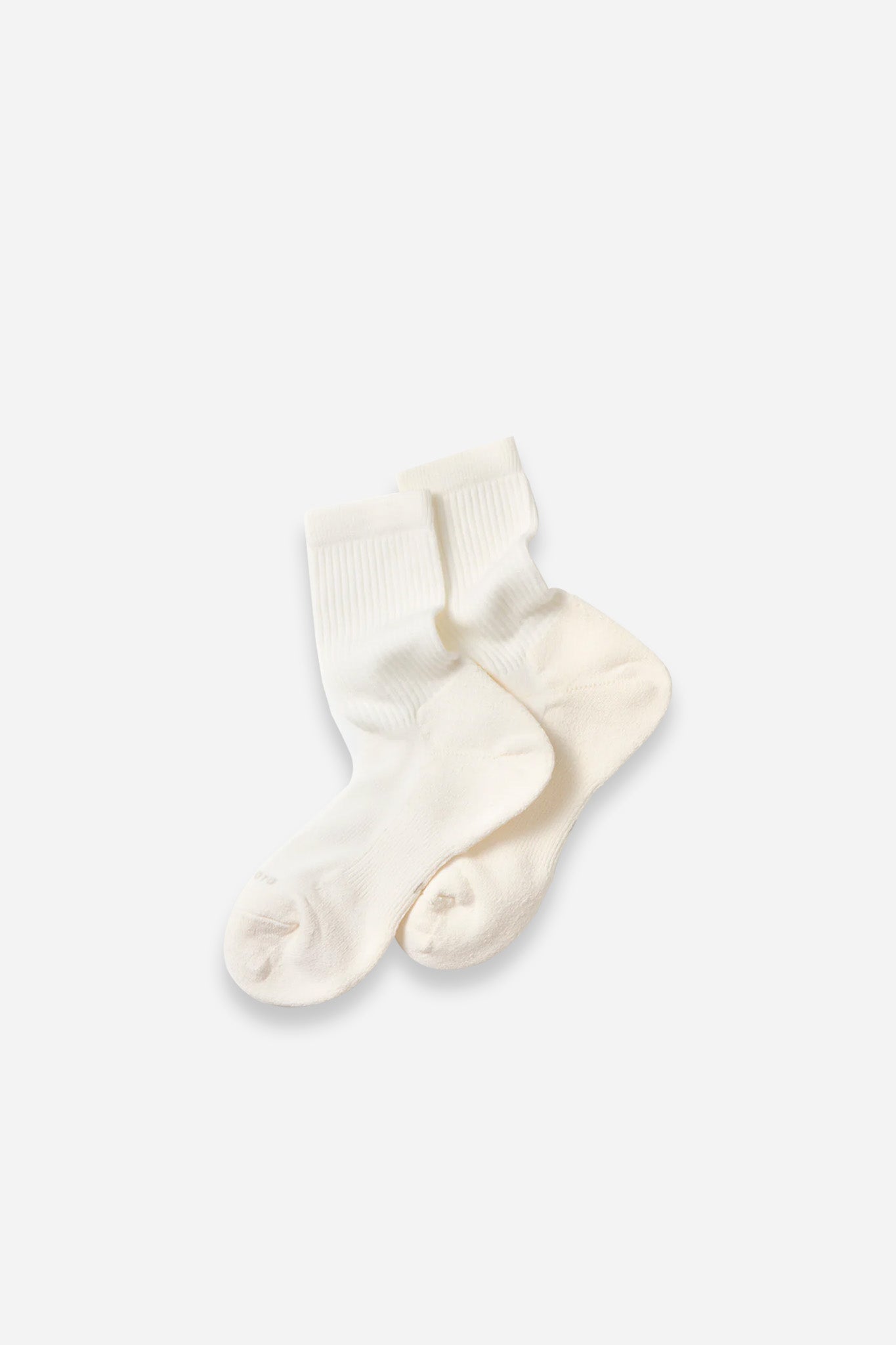 Washi Cushion Crew Socks White