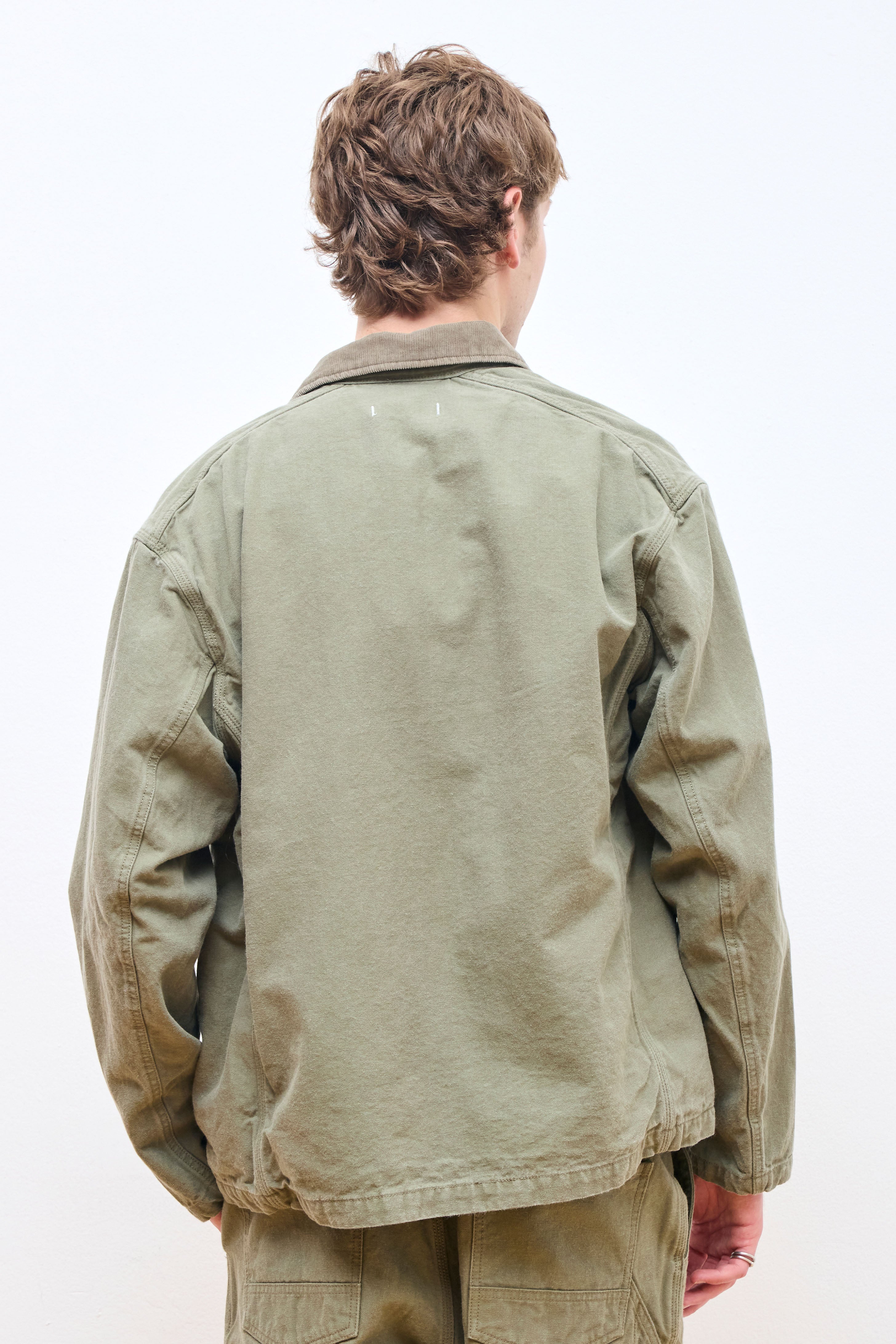 Worker Jacket Cotton Sulfur Dye Khaki