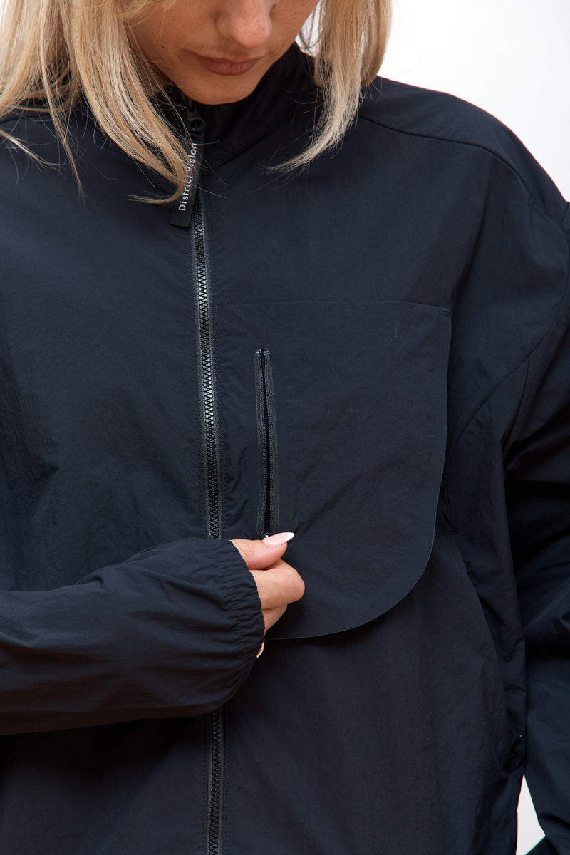 Cropped Recycled DWR Jacket Black