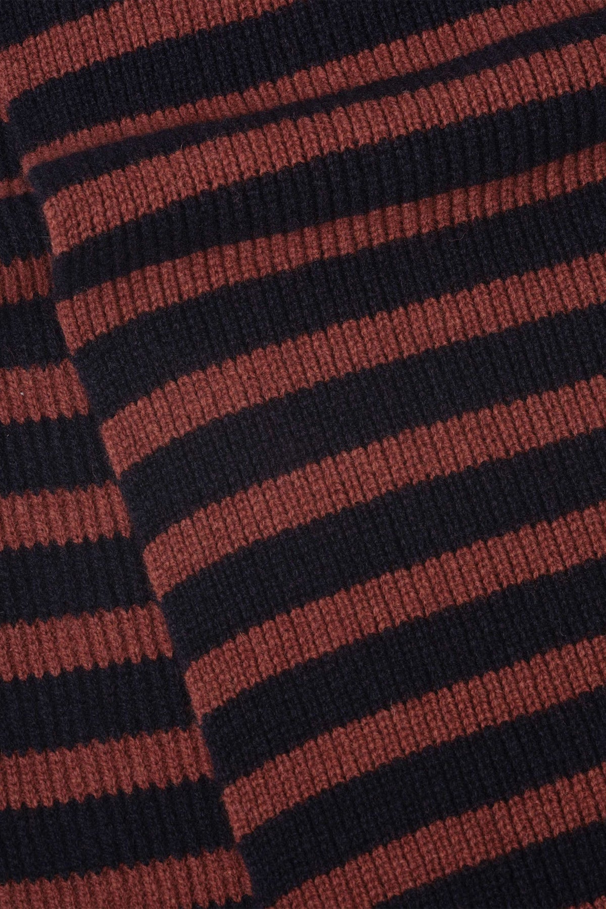 MHL Textured Stripe Scarf Navy/Sienna