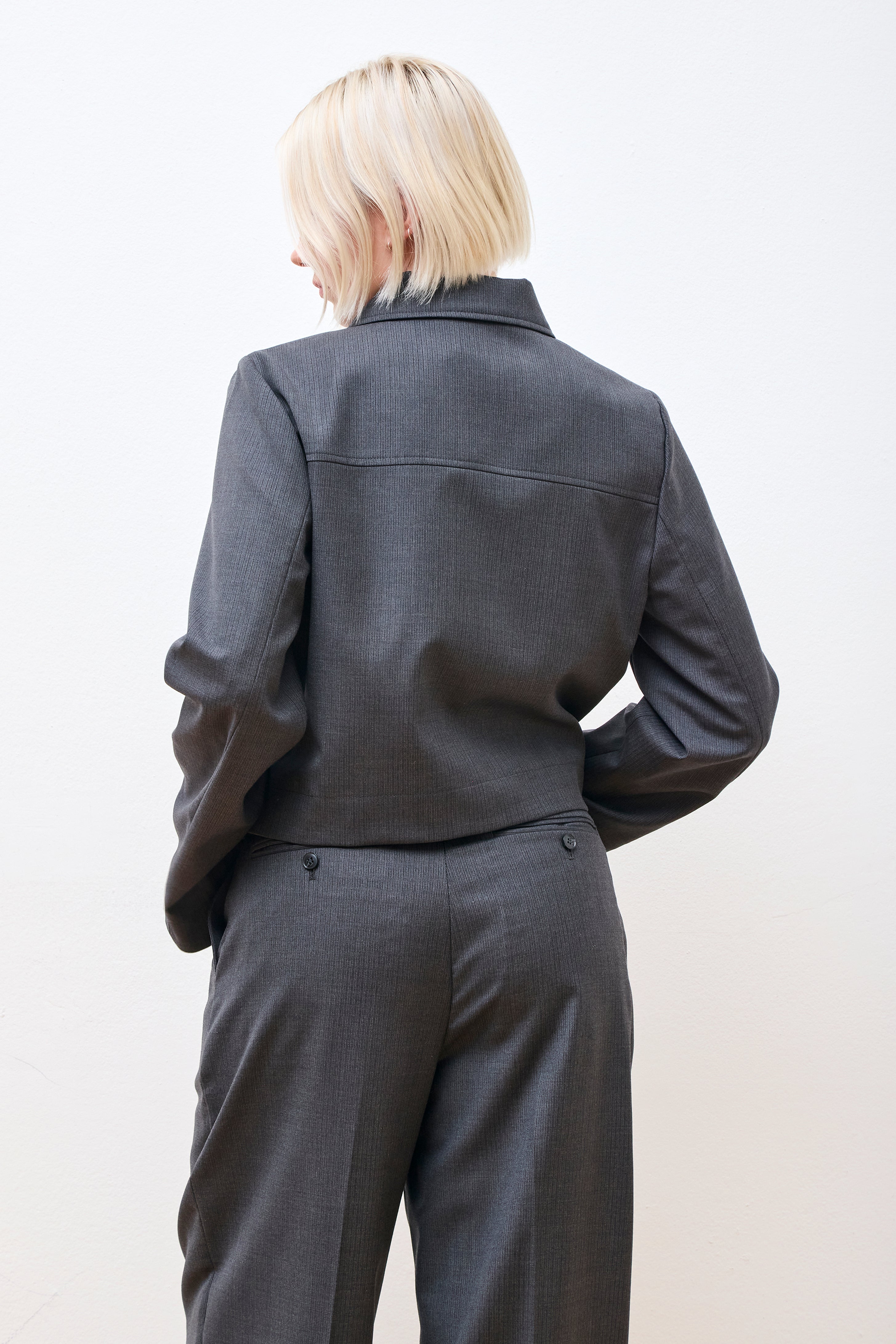 Above Jacket Grey 50's Stripe