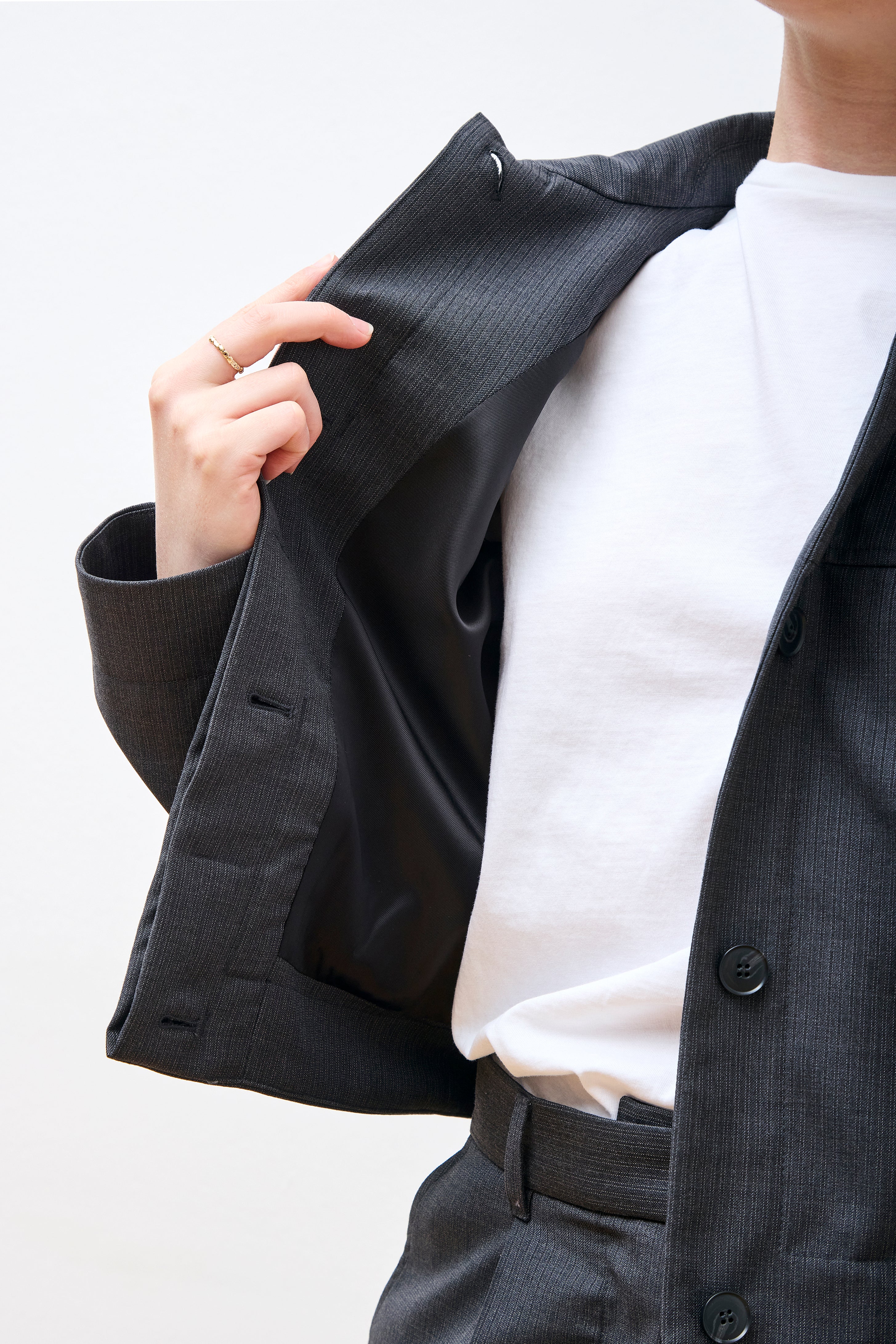 Above Jacket Grey 50's Stripe