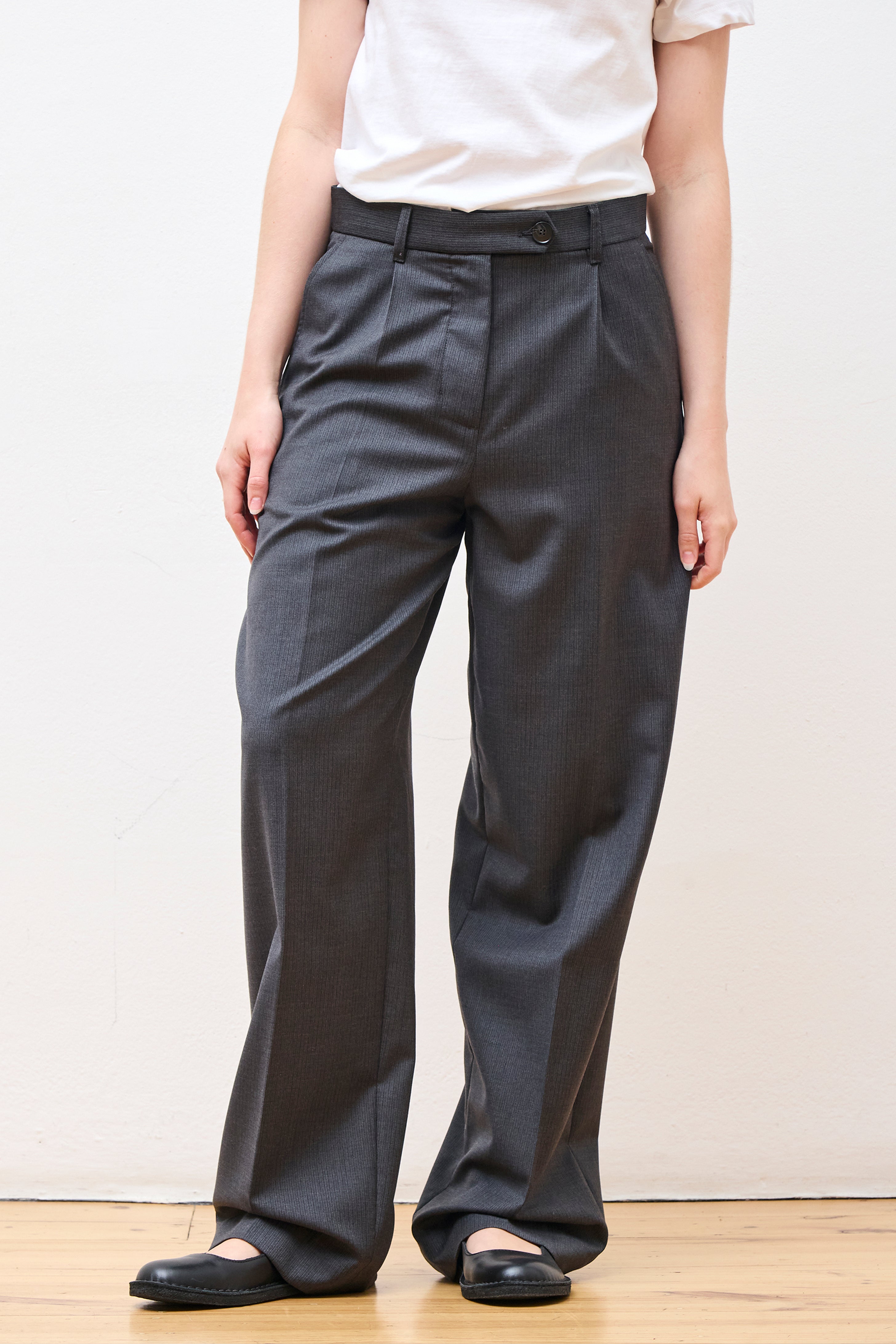 Primary Trousers Grey 50s Stripe