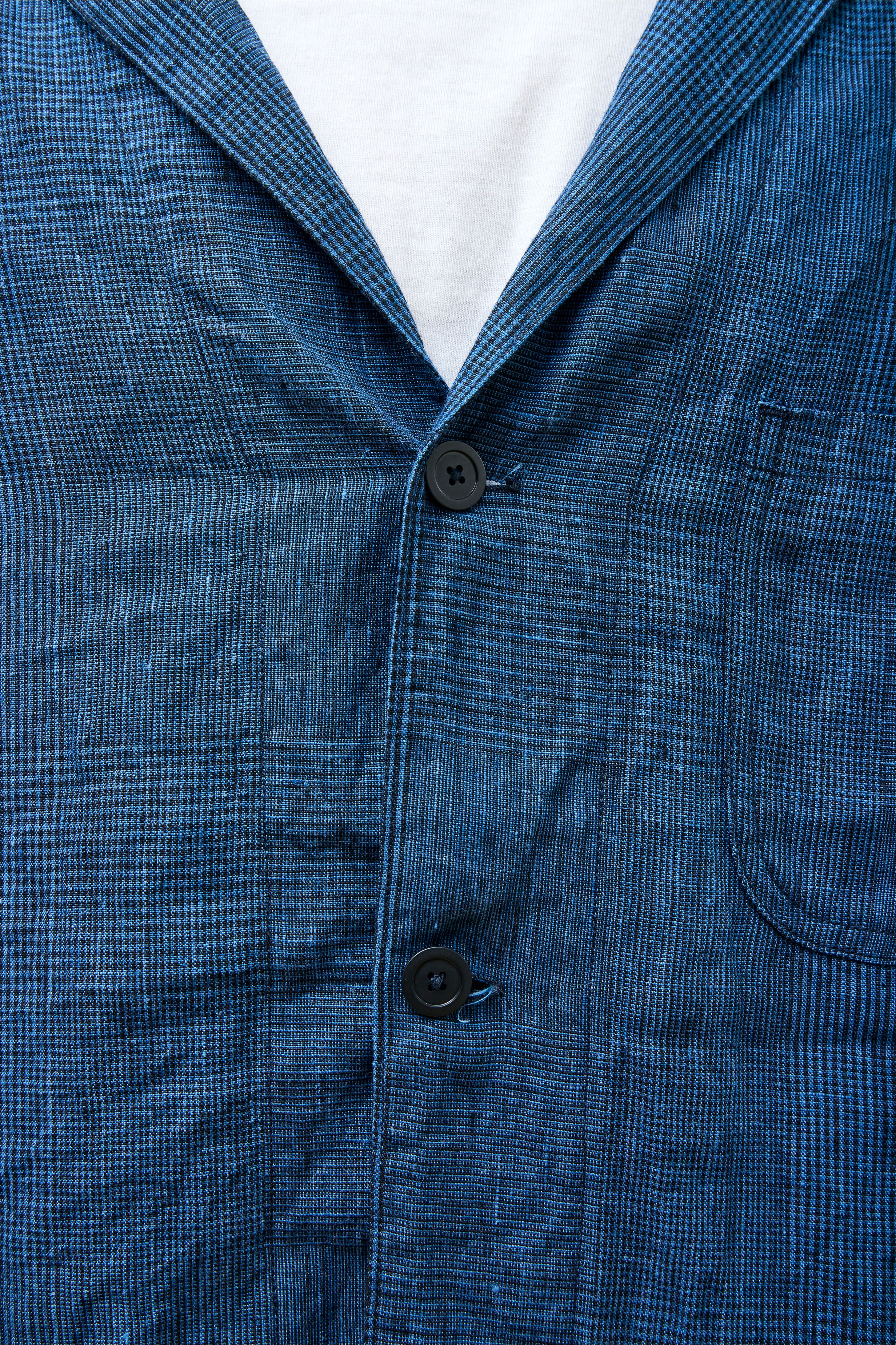 Simple Light Jacket Indigo Check
