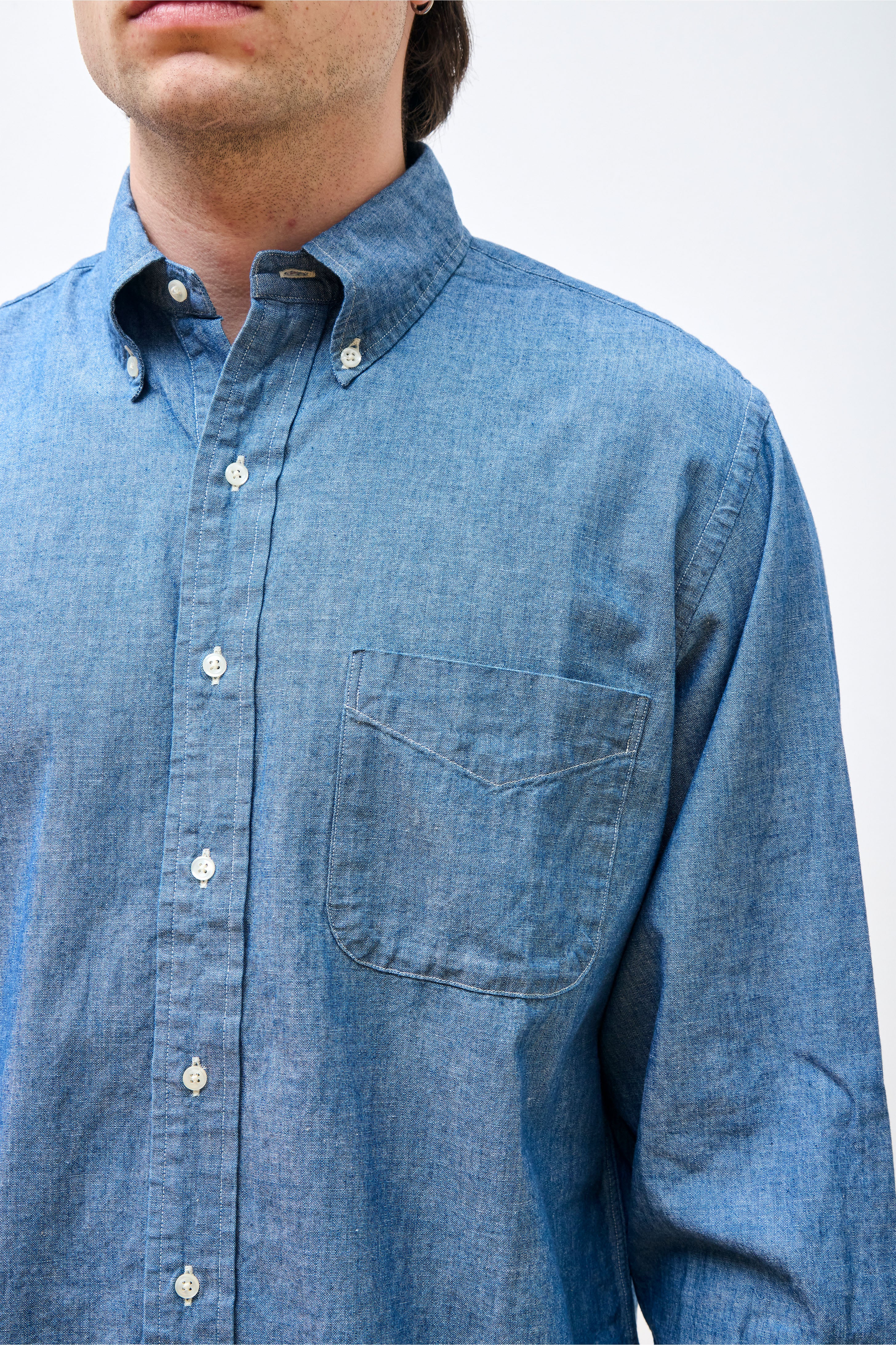 Chambray Standard Button Down Shirt