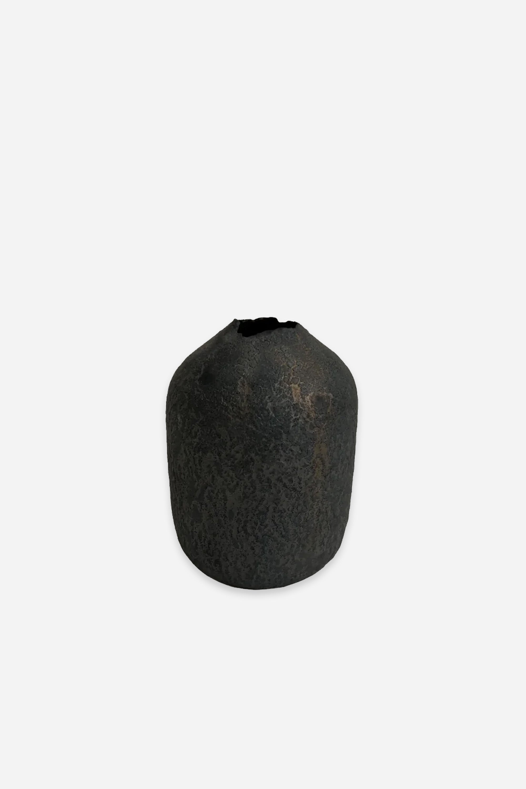 Deia Pottery Big Globe Mineral Black