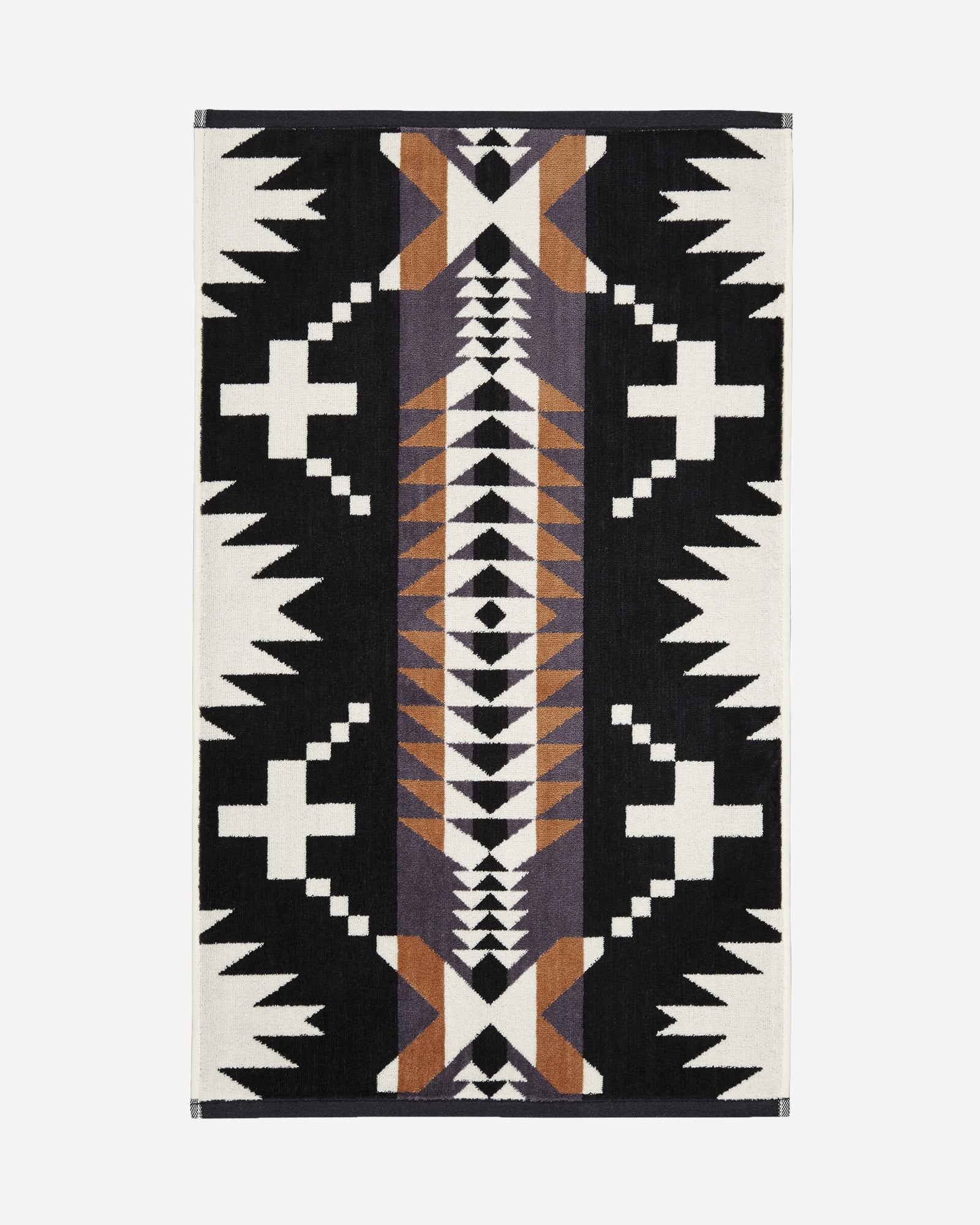 Jacquard Towel Collection Spider Rock Black / White