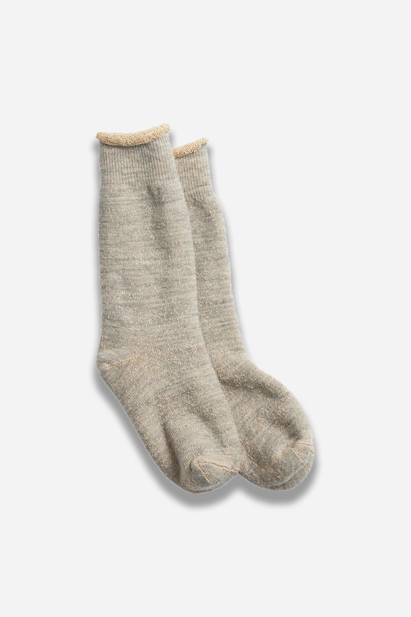 Double Face Crew Socks Gray/Brown