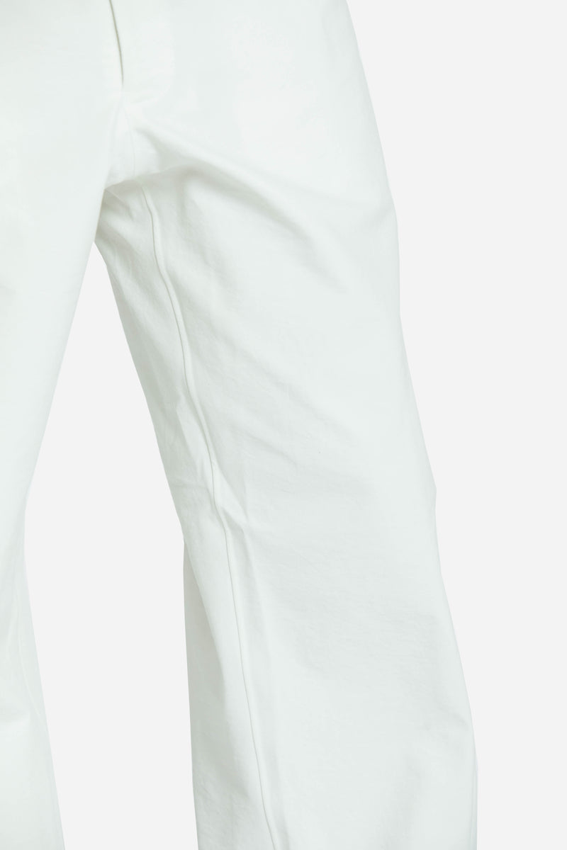 Double Cloth Straight Cargo Trousers Ivory