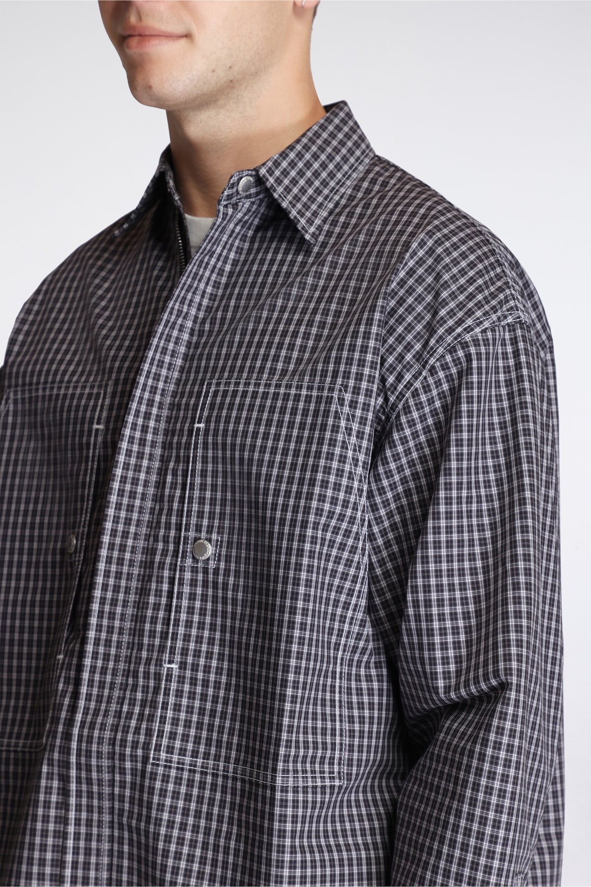 Check Utility Shirt Black/White/Charcoal