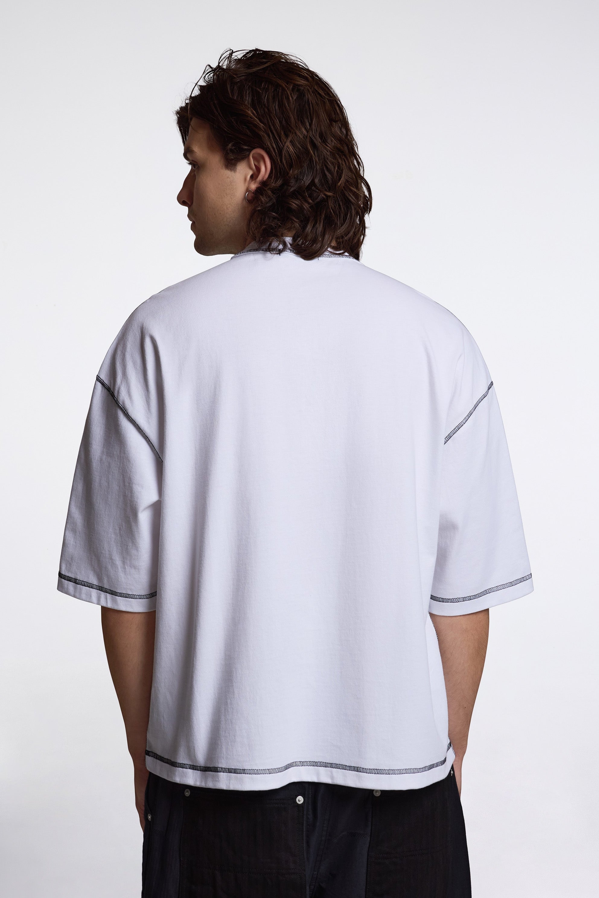 Contrast Stitch T-Shirt White