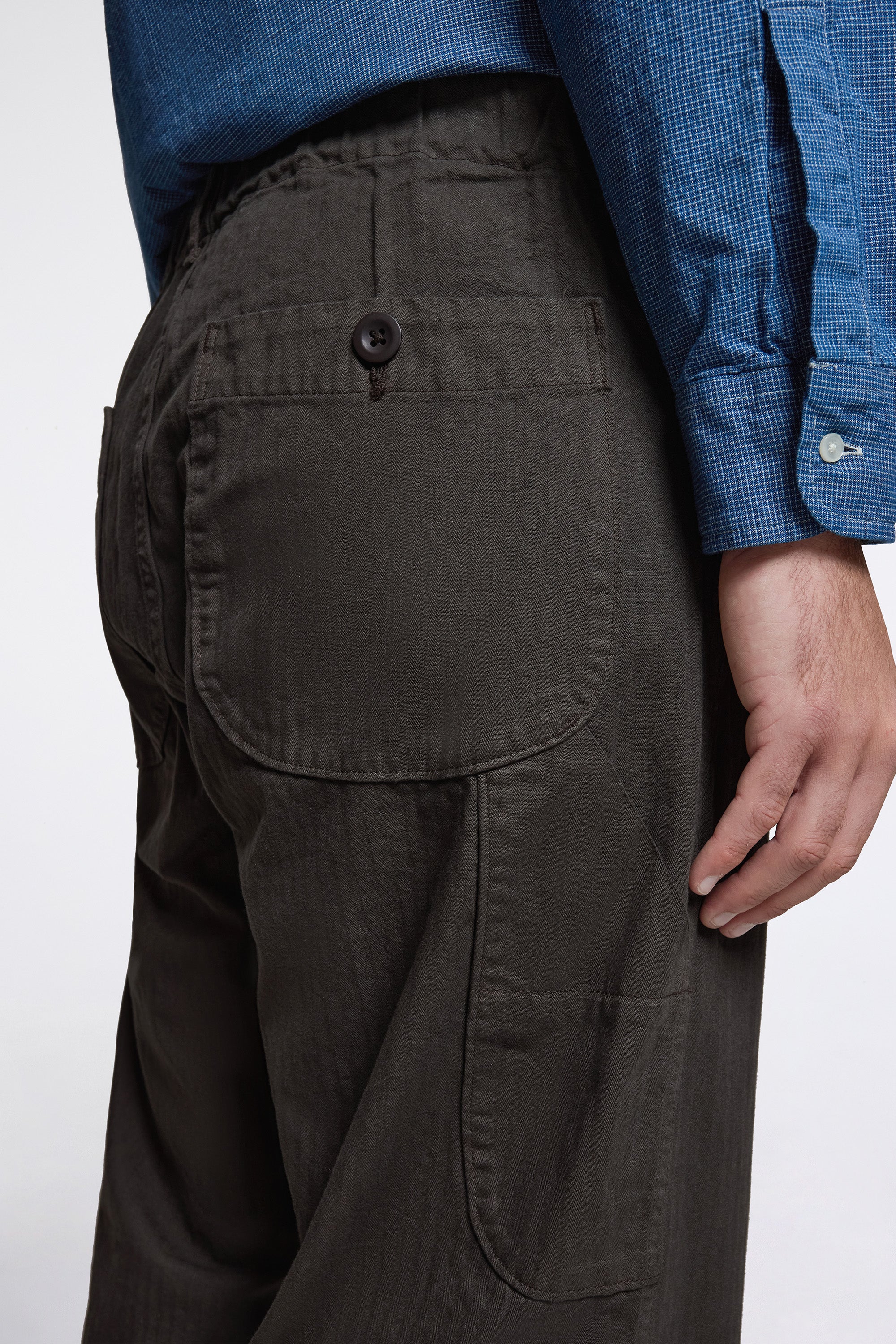 Wide Fit French Work Pants Coffee Brown