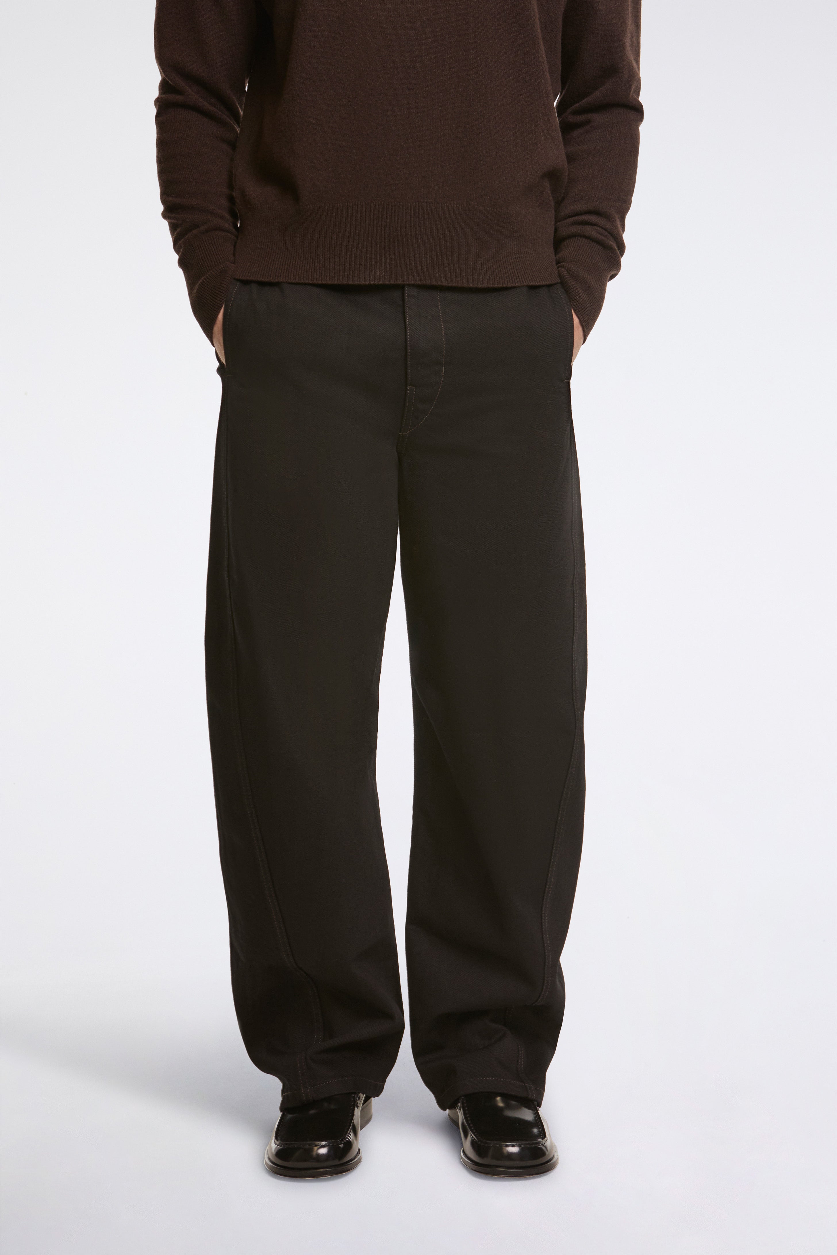 Lemaire Twisted Belted Pant Black | HAVN