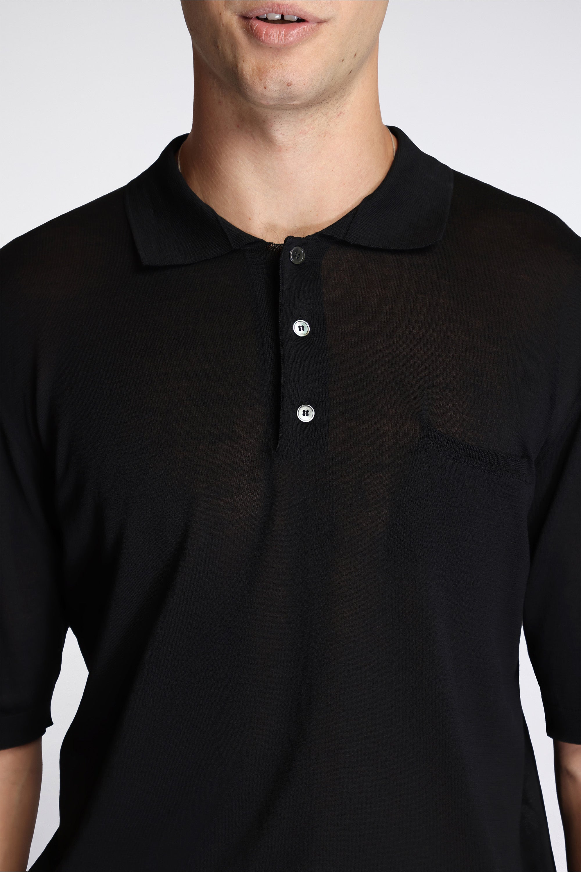 Crispy Polo Cotton Konjac Coating Black