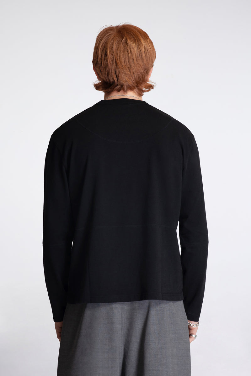 Ls Cross Stitch T-Shirt Black