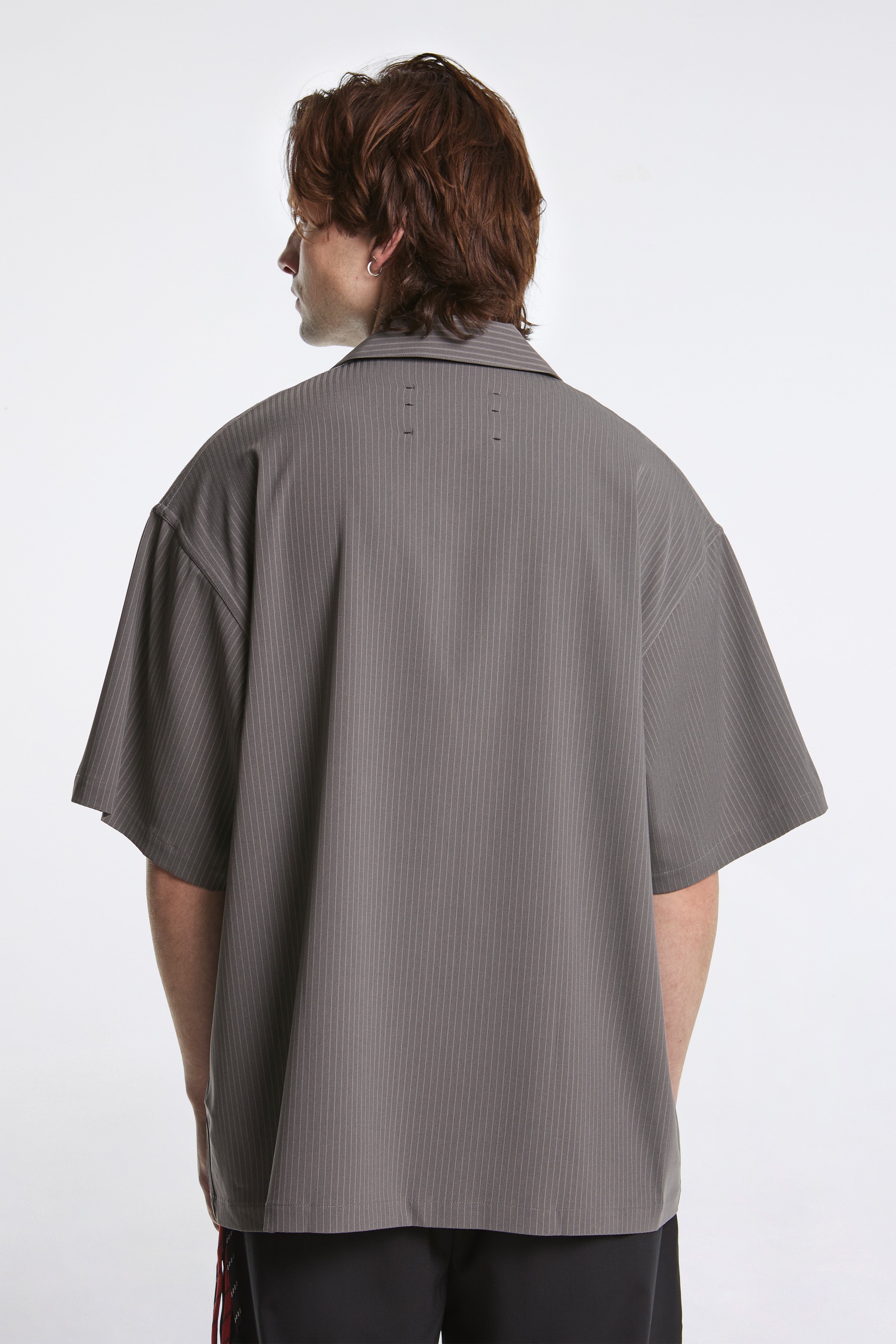 Button Up Gym Shirt Grey