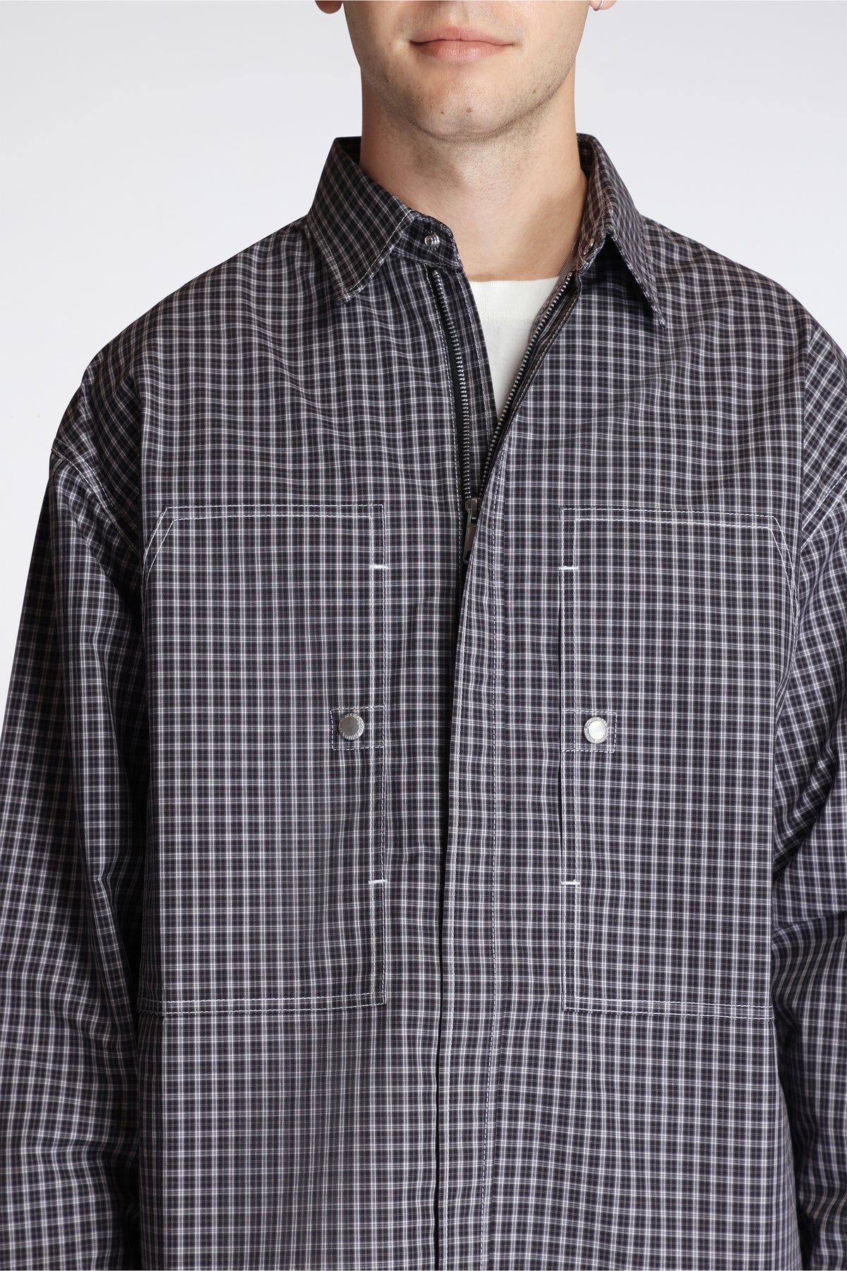 Check Utility Shirt Black/White/Charcoal