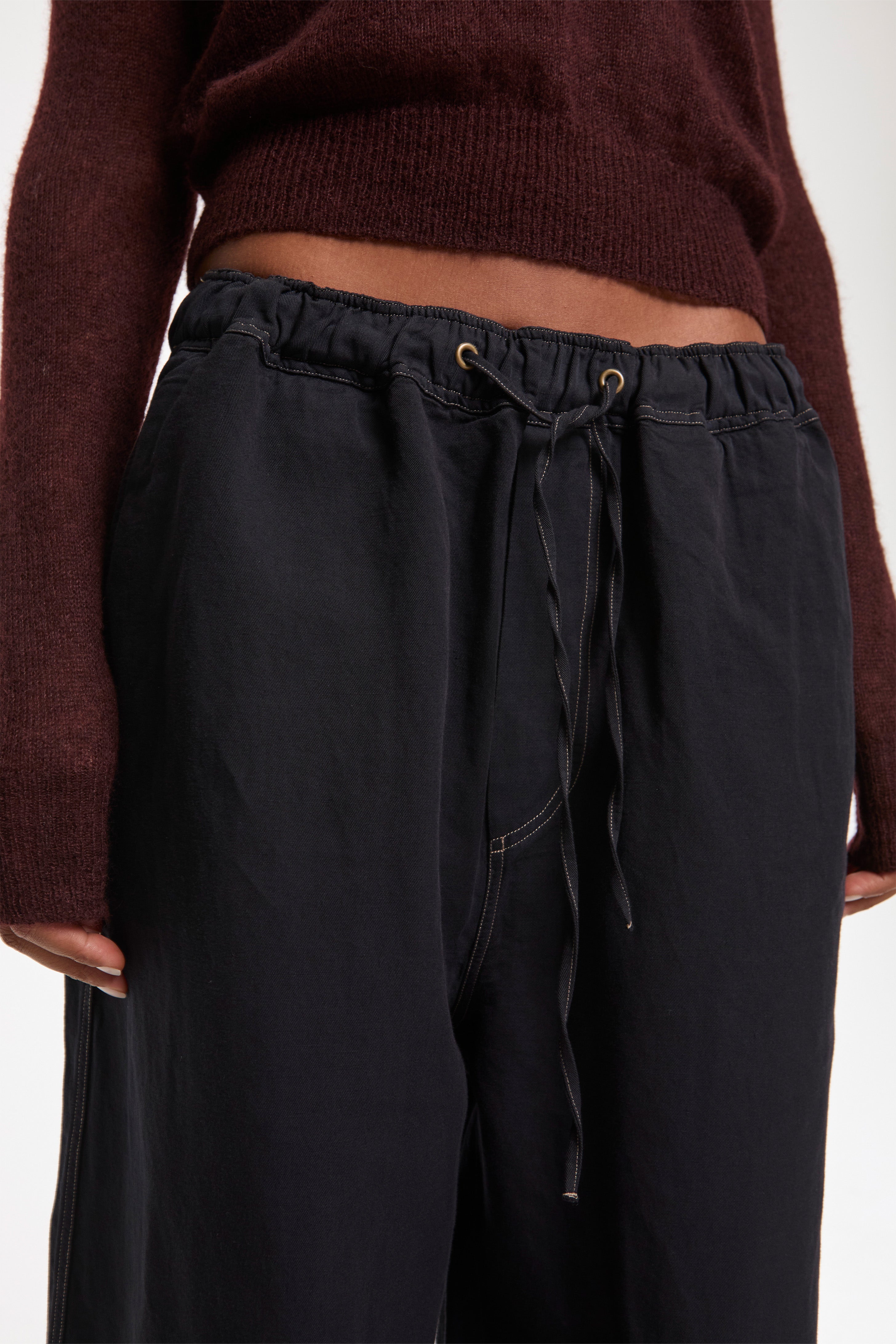 Sonny GD Linen Pants Black Grape