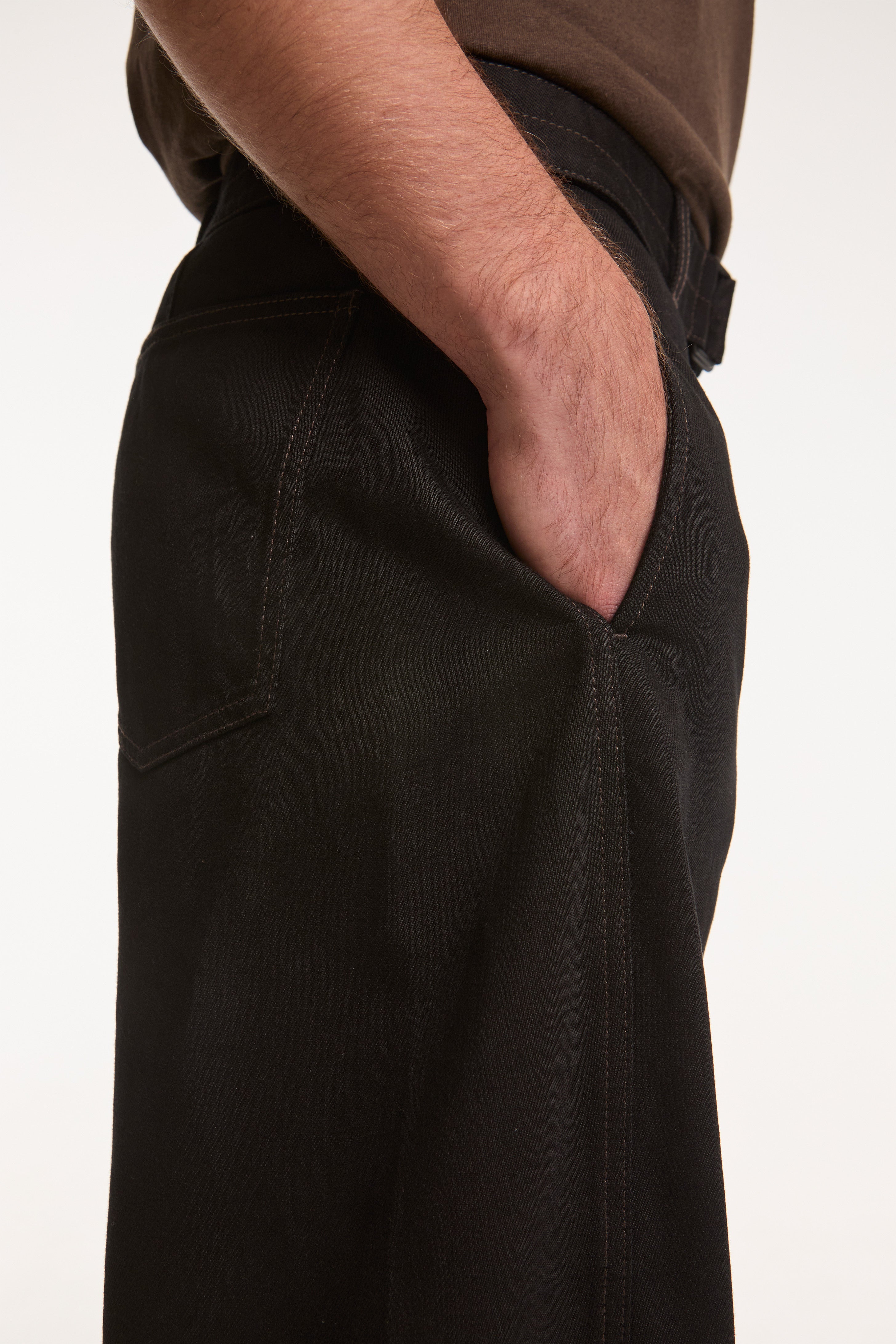 Lemaire Twisted Belted Pant Black | HAVN