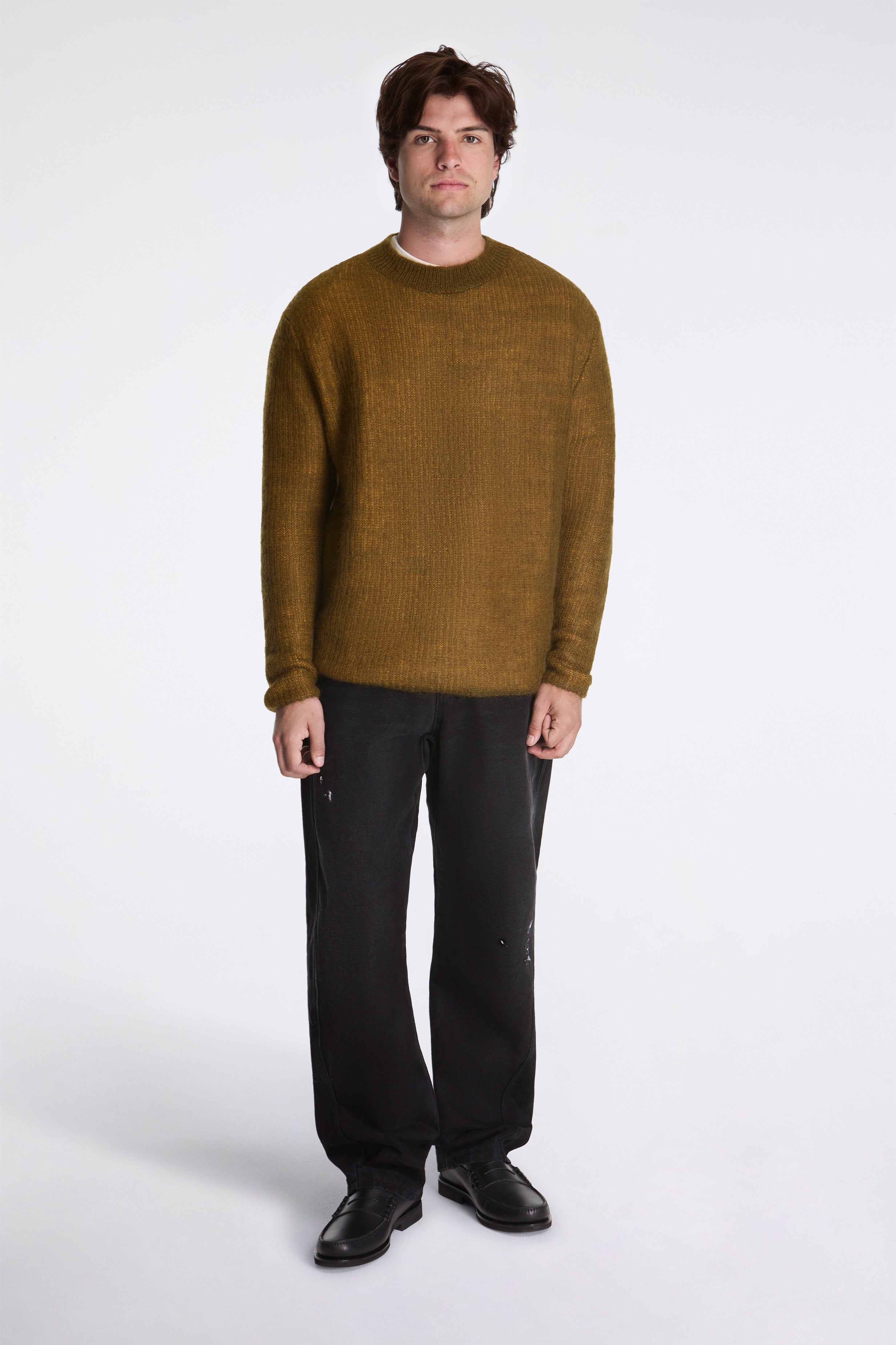 Tubolar Knit Crewneck Khaki/Yellow