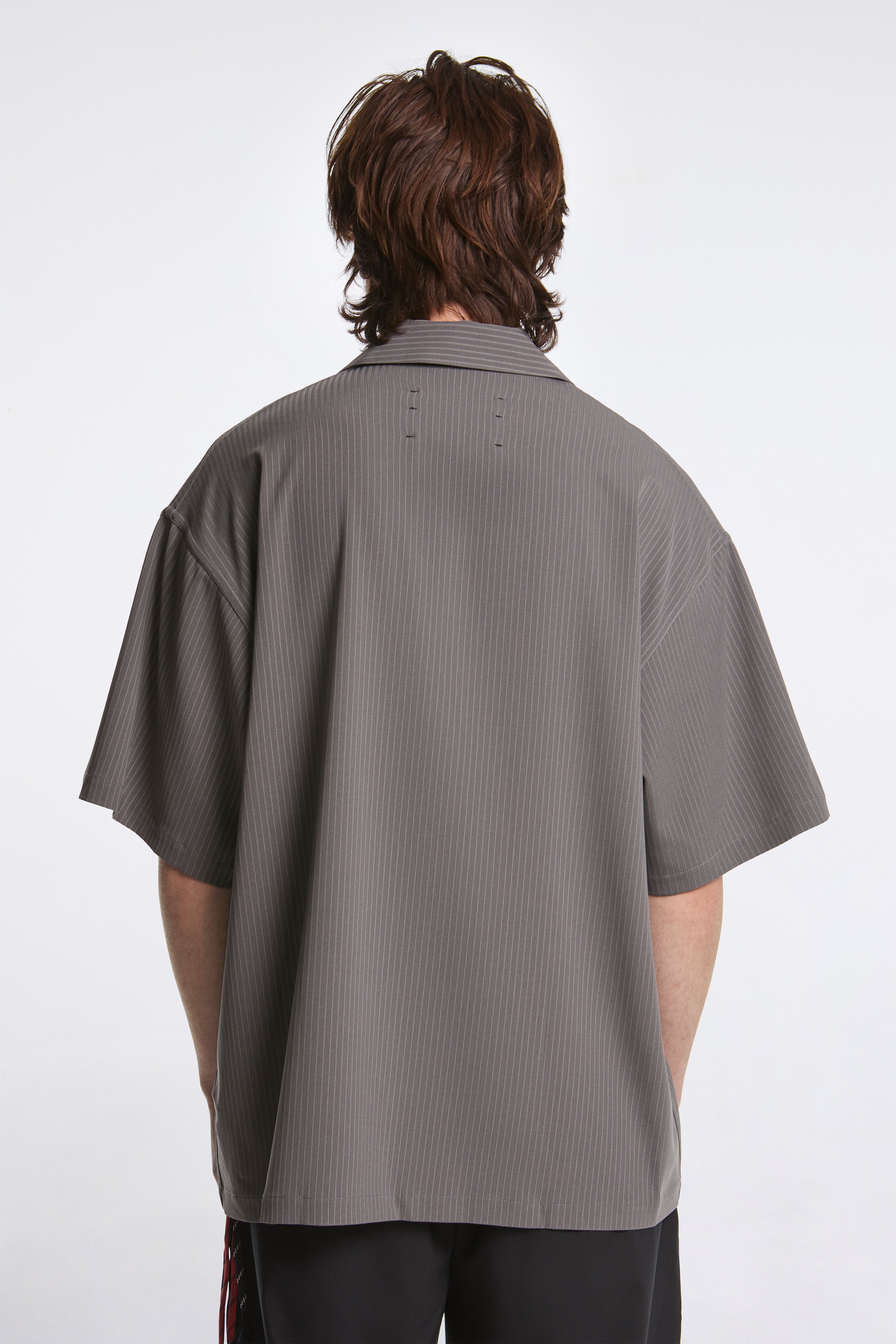 Button Up Gym Shirt Grey