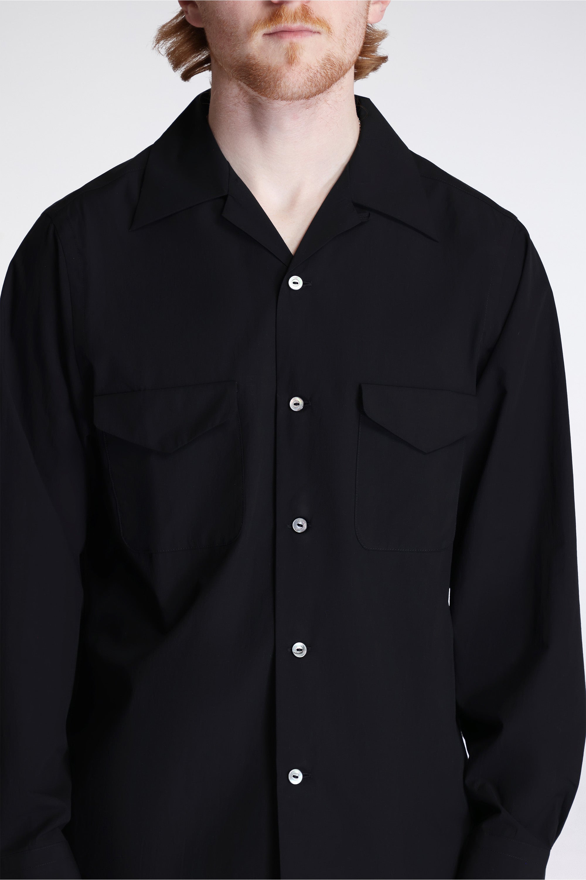 Lot.101 Open Collar Shirt Black