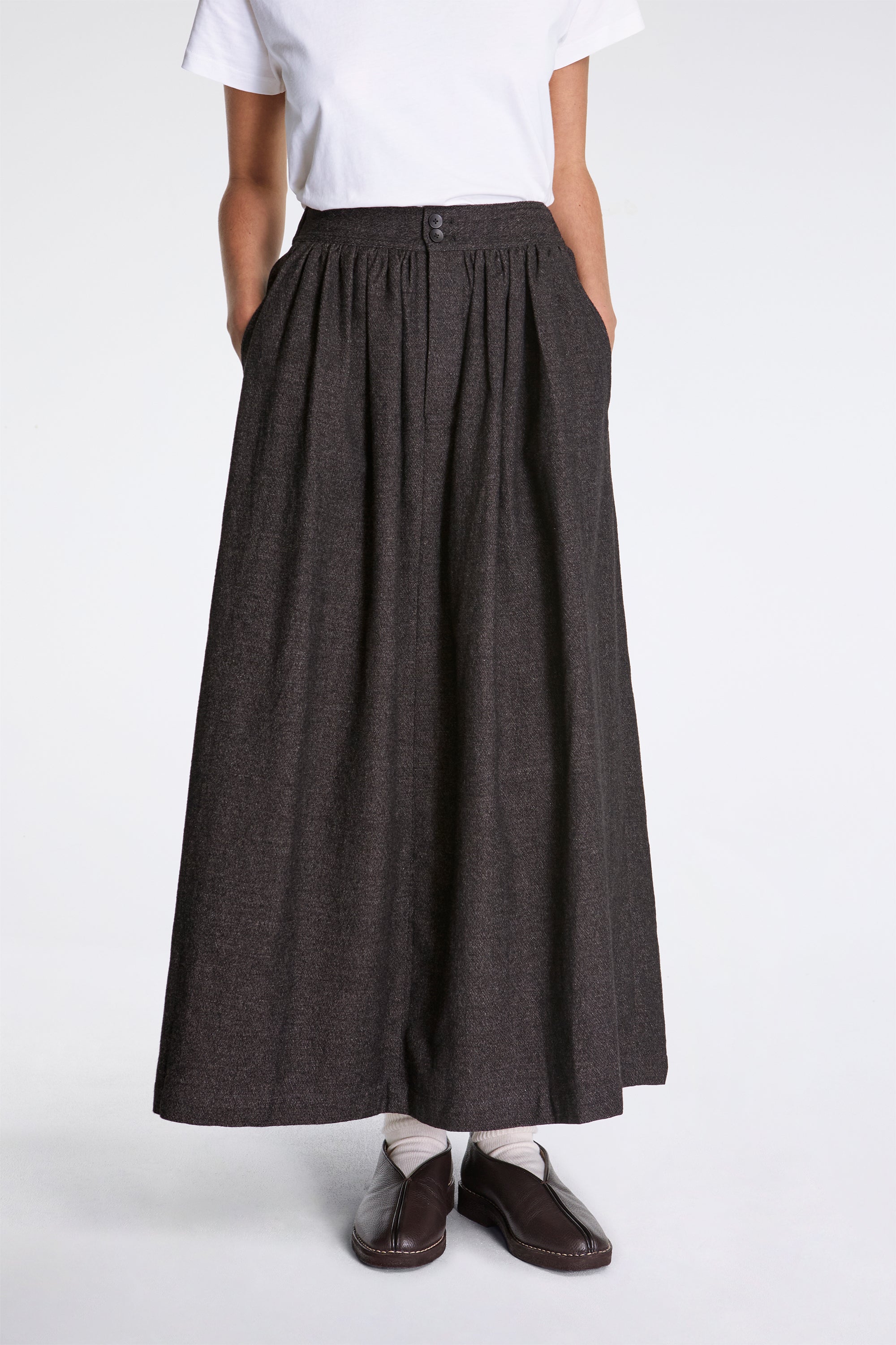 Hakama Skirt Charcoal