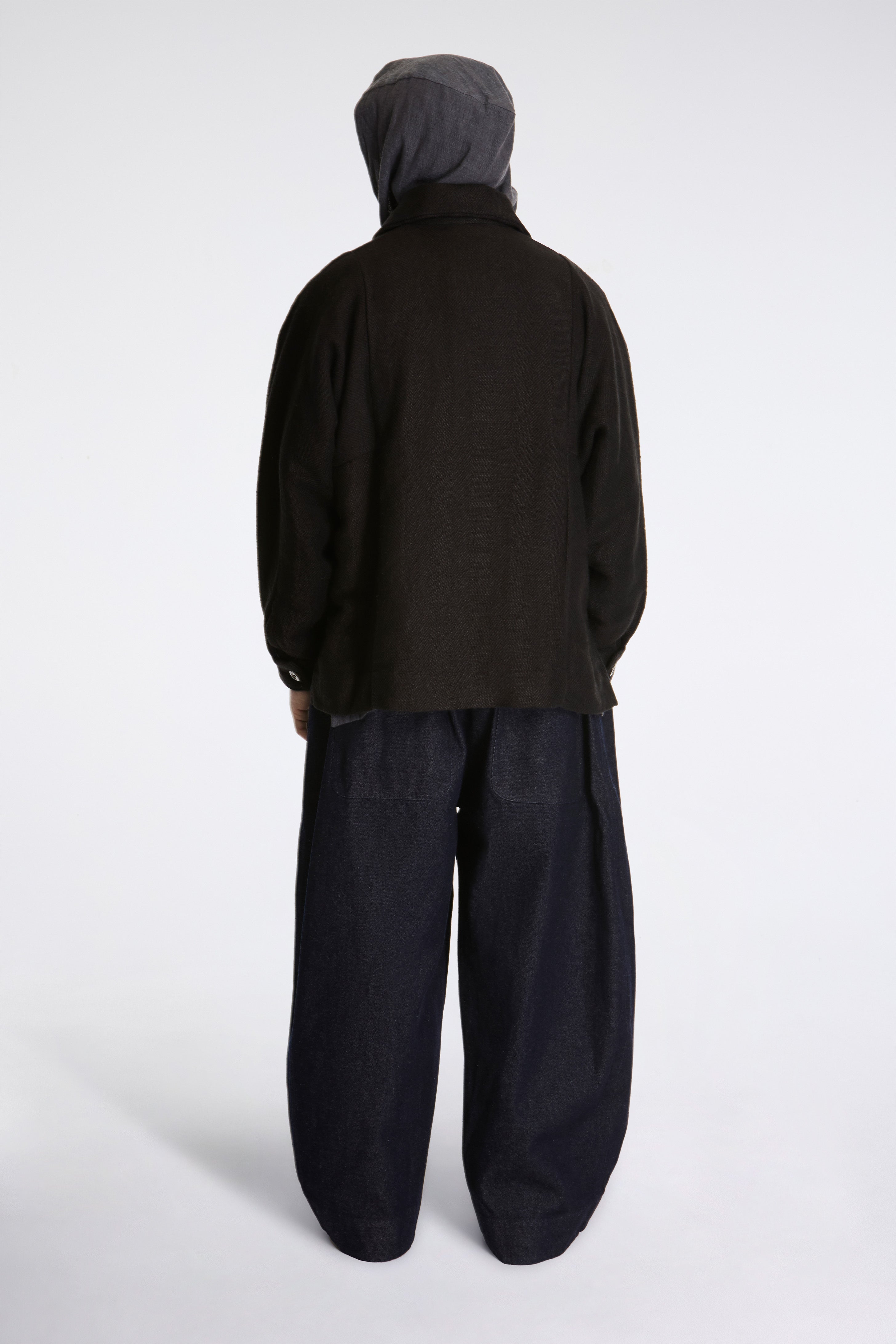 Farmer Jacket Handwoven Organic Cotton Black