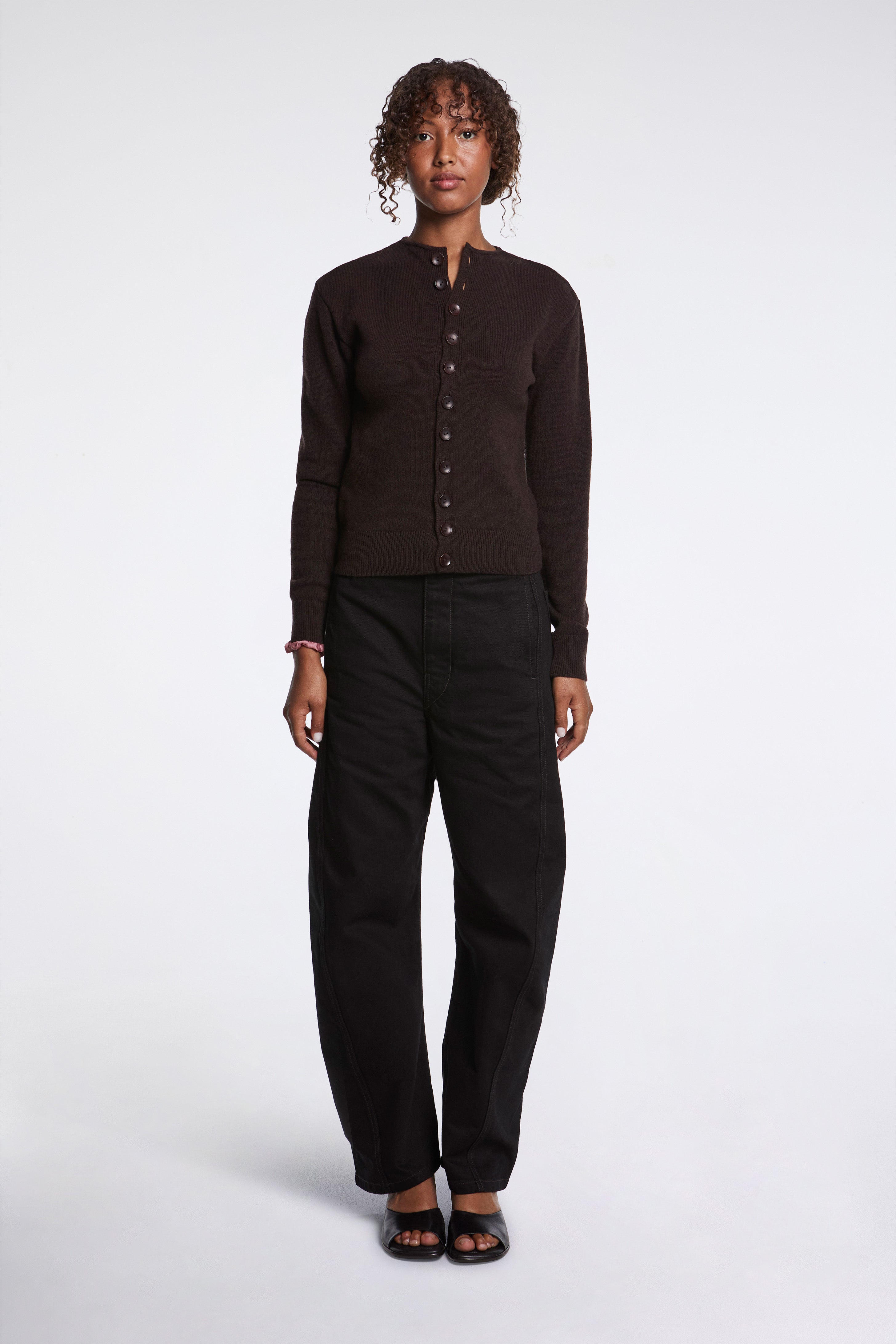 Reversible Buttoned Sweater Ebony