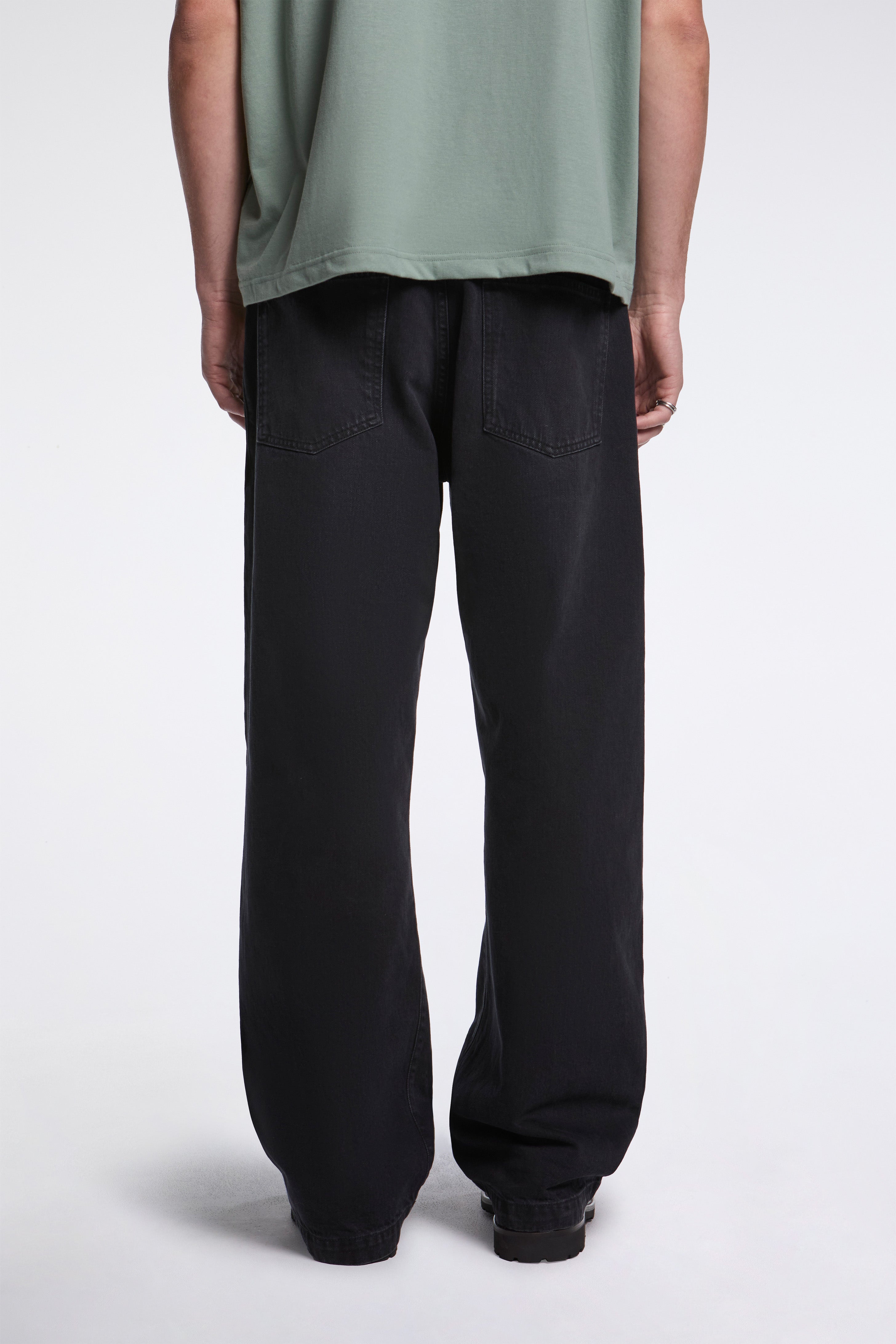 Straight Cut Jeans Faded Black