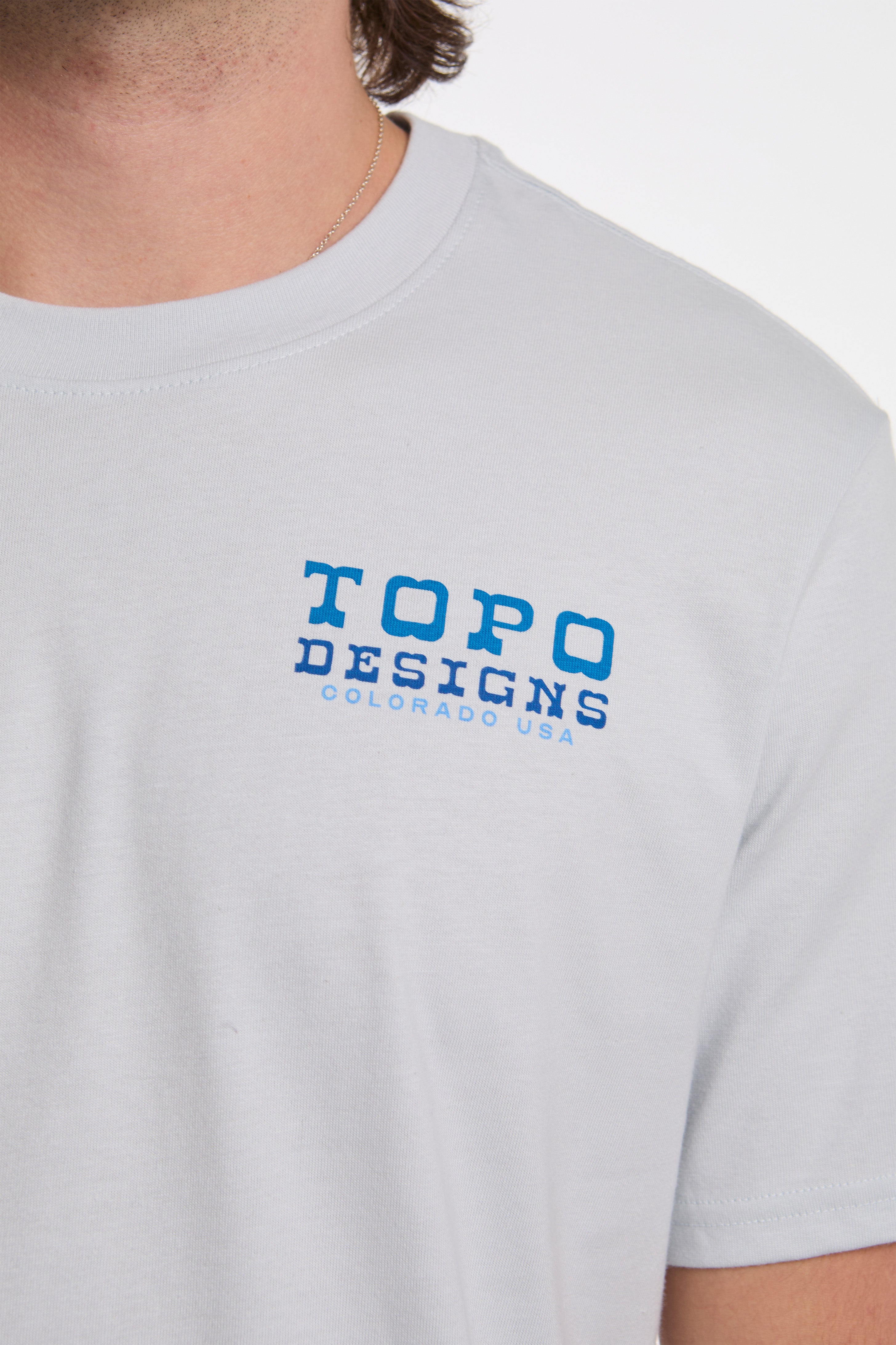 Vintage View Tee Mens Breeze Blue