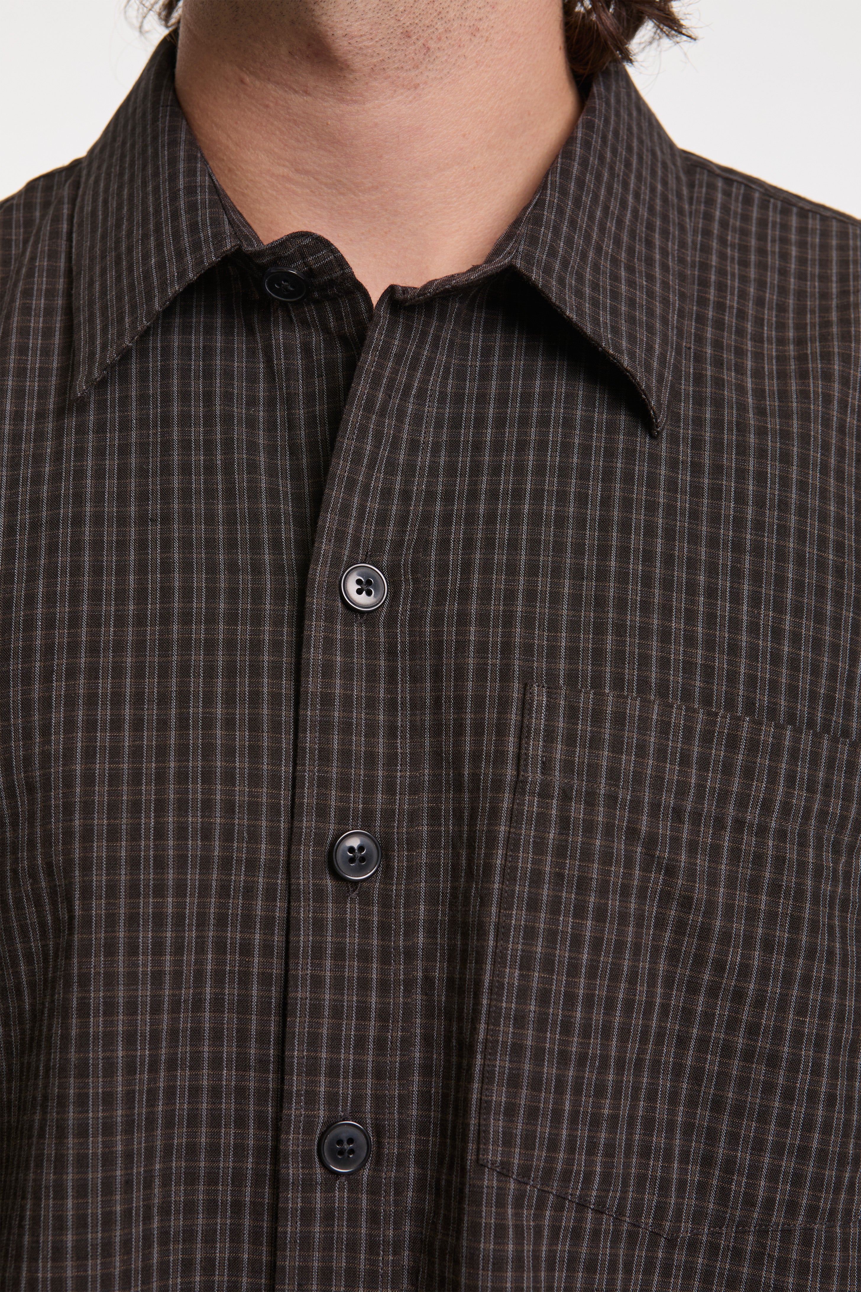 Priority Shirt Dark Linen Check