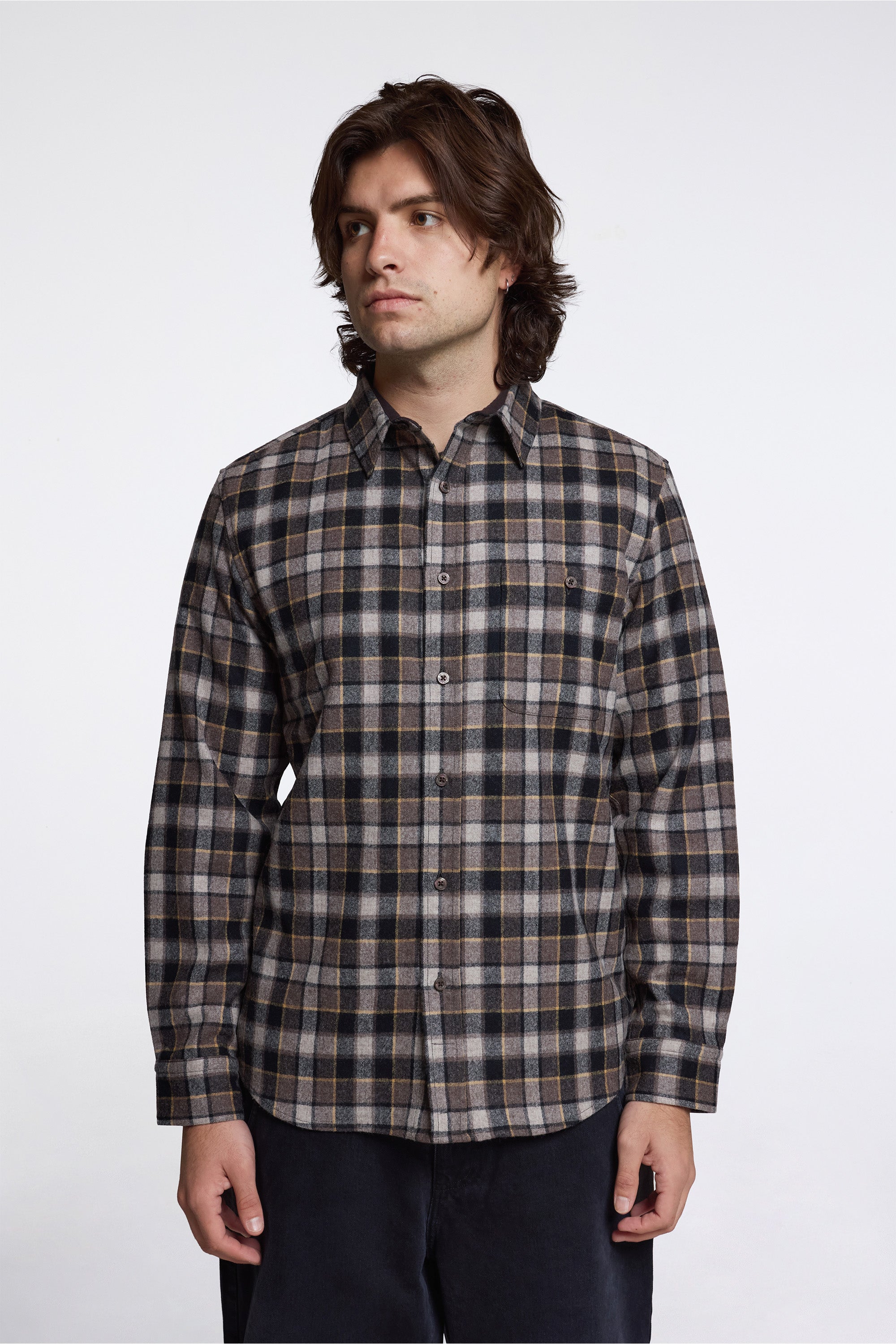 Trail Shirt Brown/Yellow Plaid