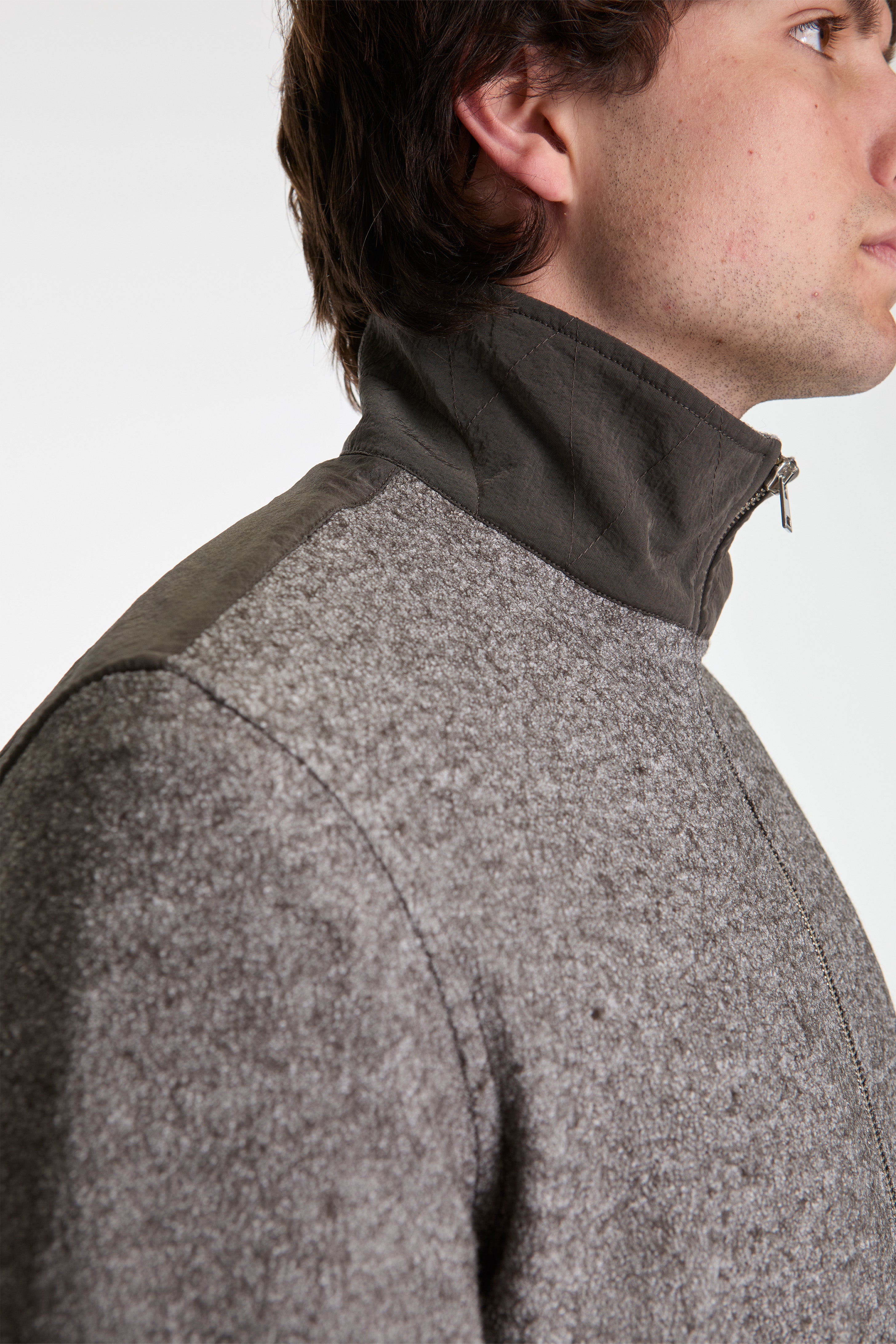 Reach Wool Nylon Outdoor Track Top Major Brown