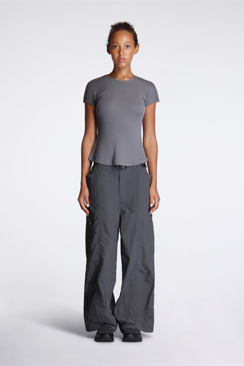 Nylon Loose Balloon Pant Carbon