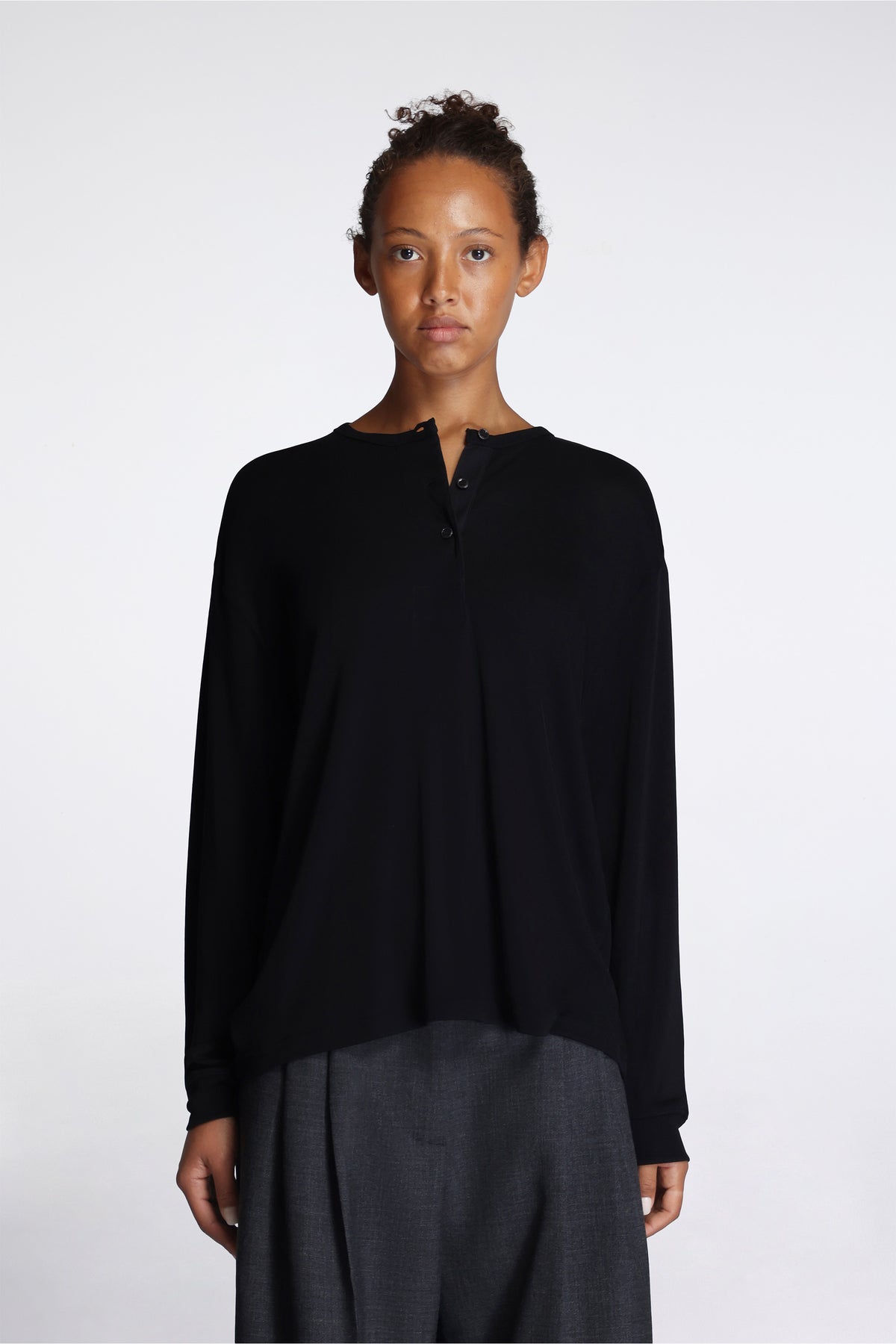 Rutas Henley Ls Top Black