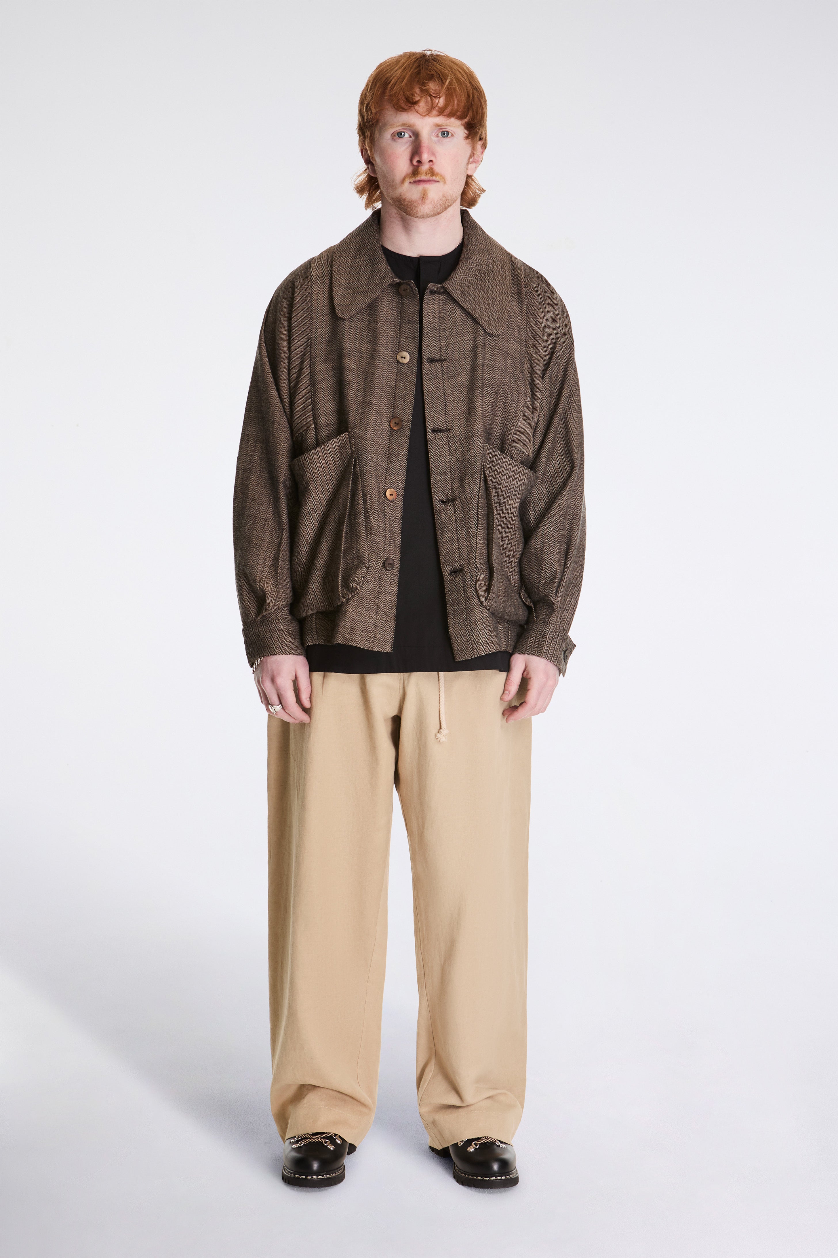 Farmer Jacket Himalayan Wool Black/Cream