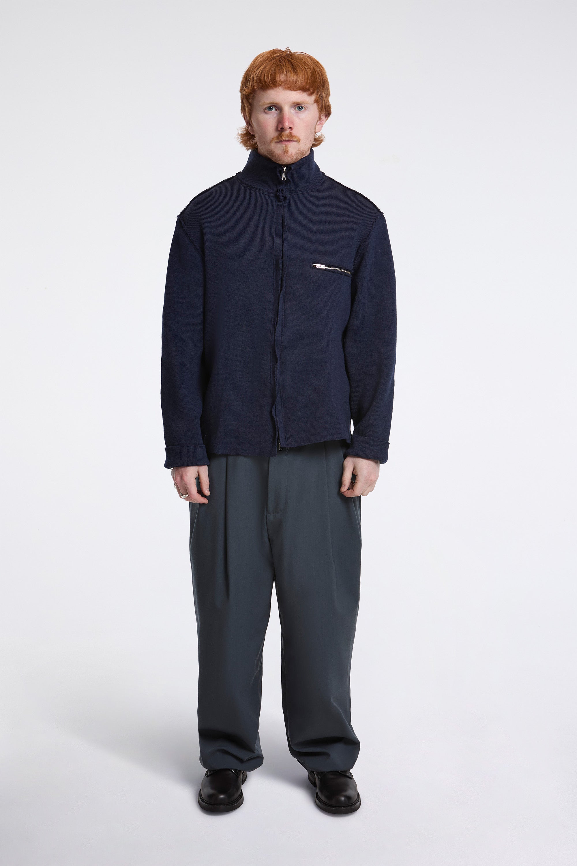 Camiel Fortgens Zip Up Knit Navy | HAVN