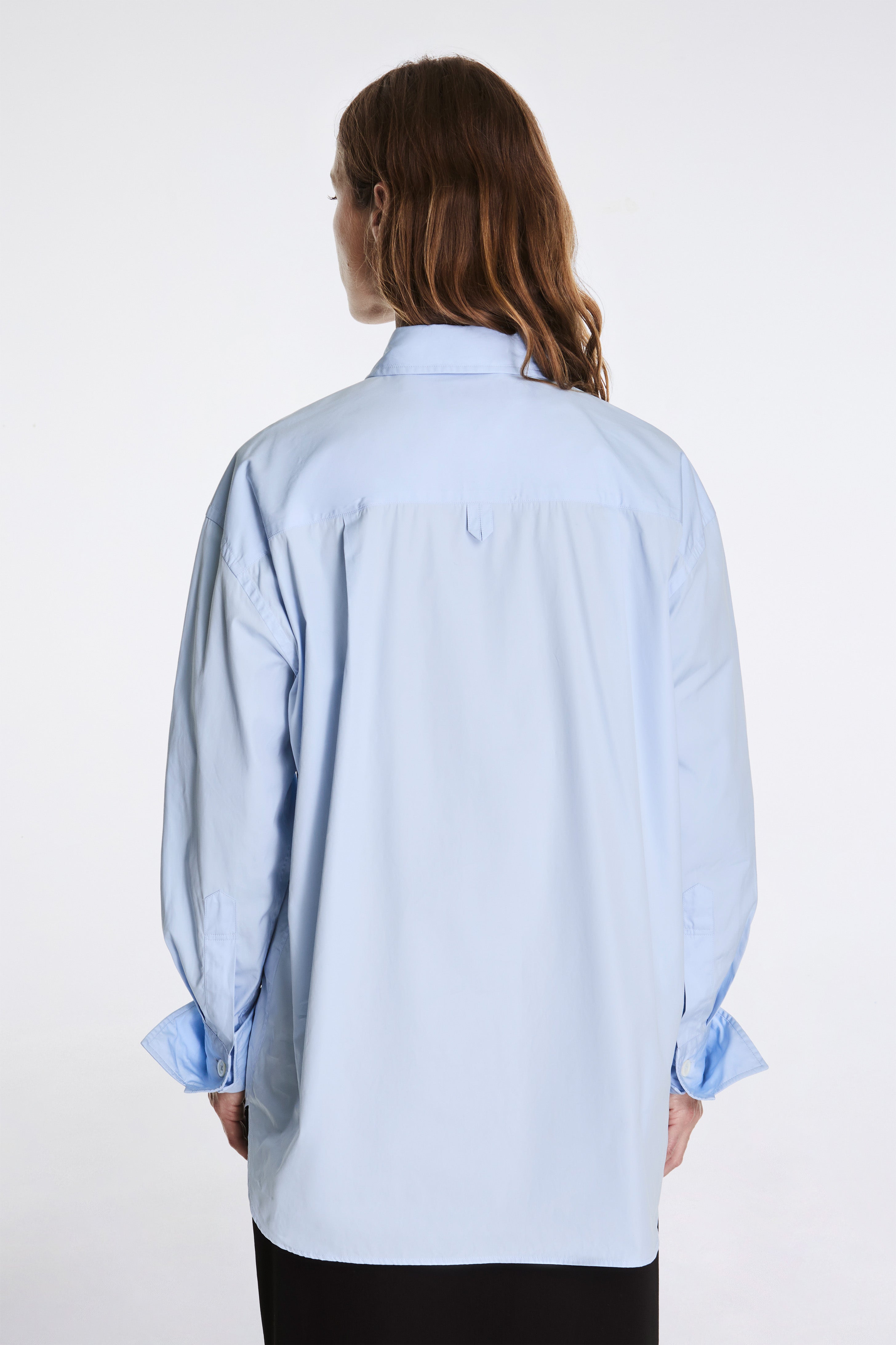 Turn Up Cuff Shirt Pale Blue