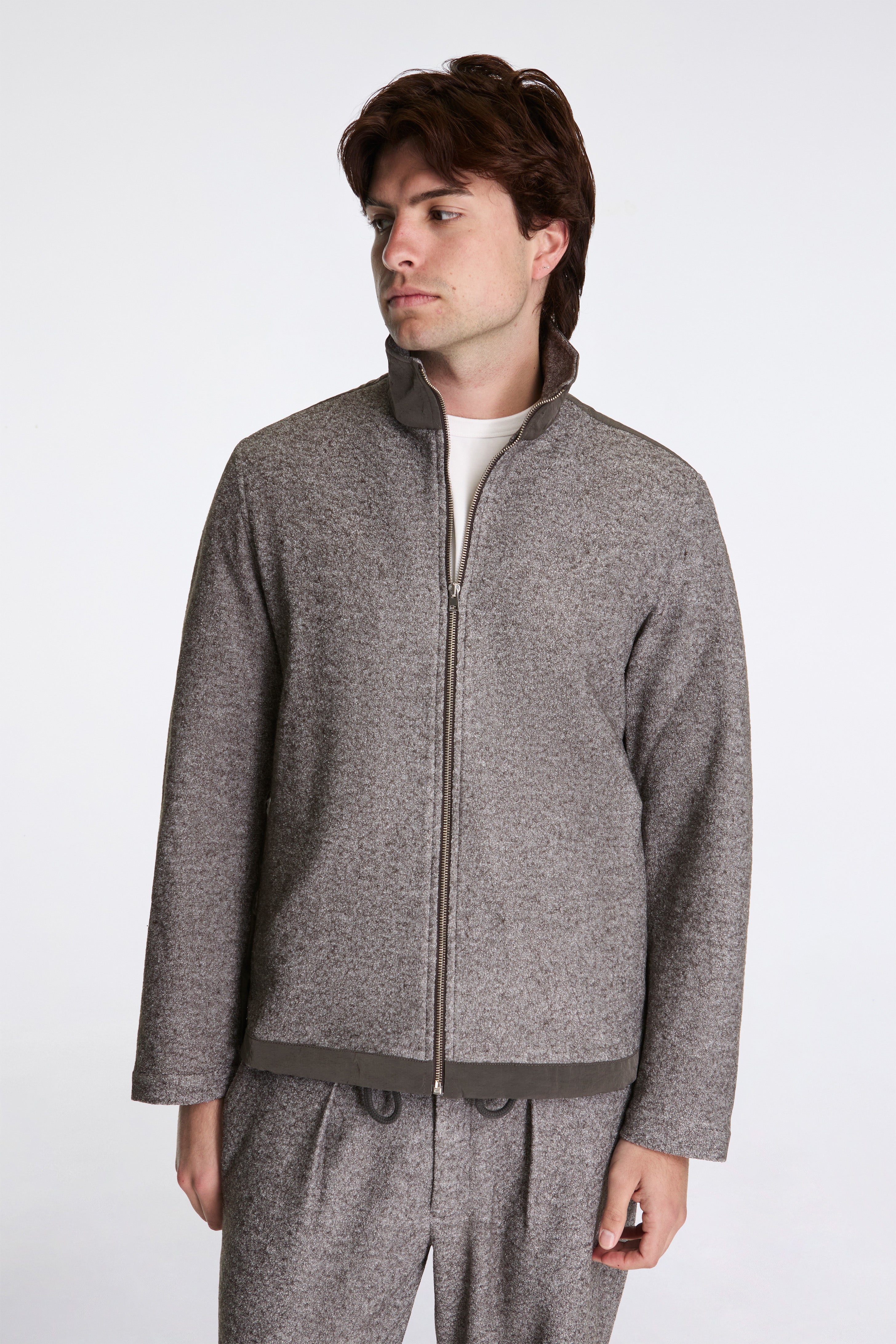 Reach Wool Nylon Outdoor Track Top Major Brown