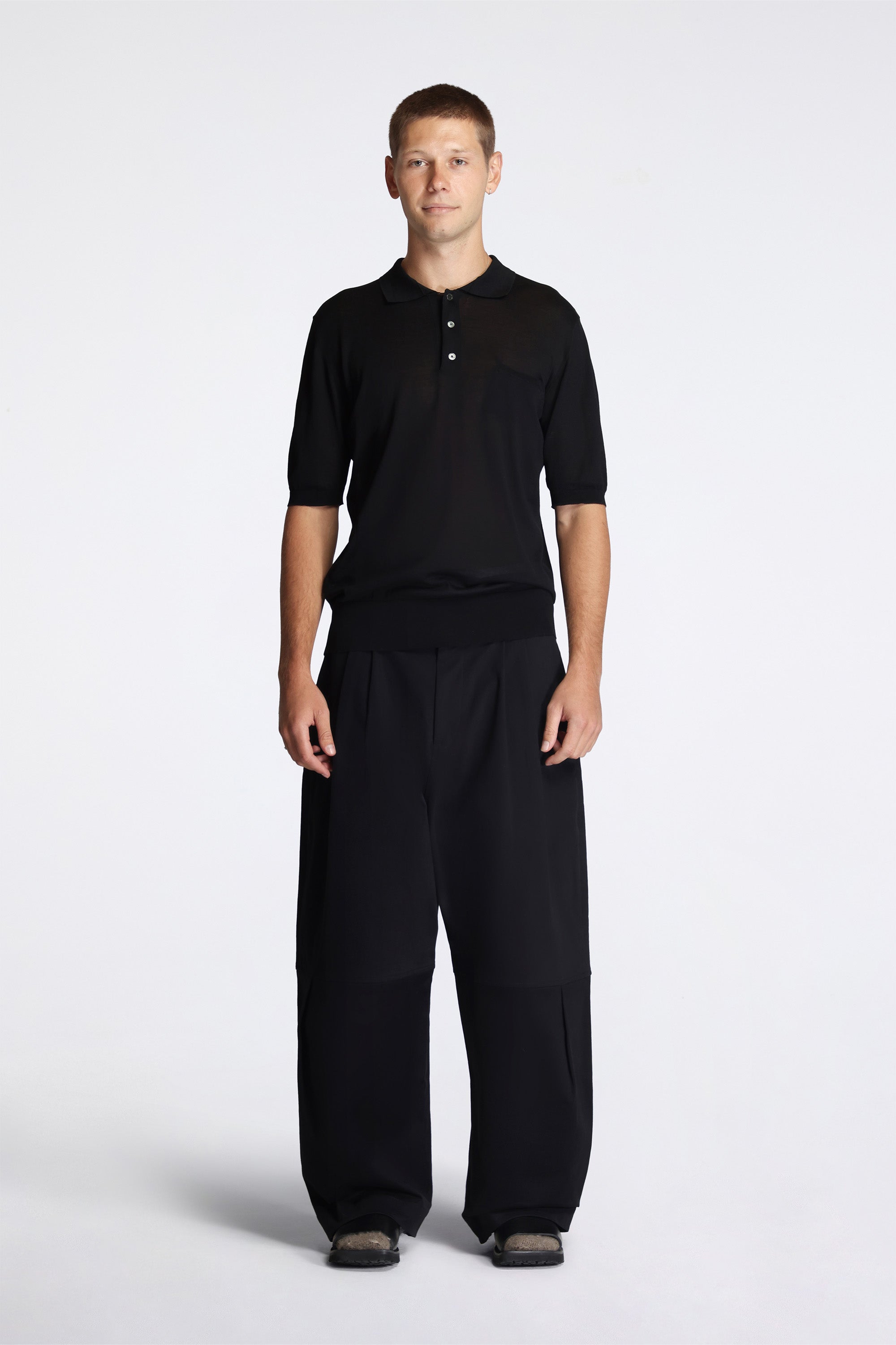 Crispy Polo Cotton Konjac Coating Black