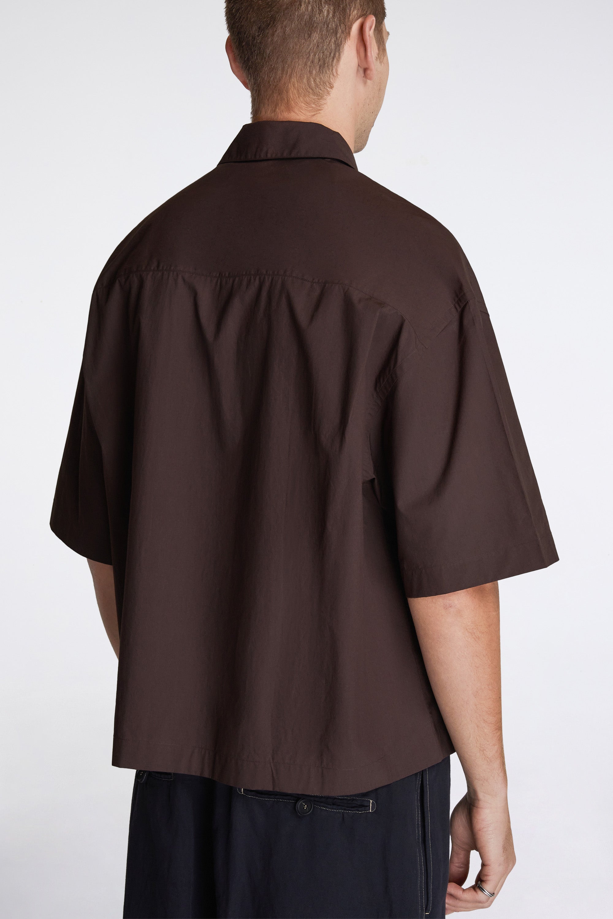 Sanko Paper Poplin Shirt Cocoa